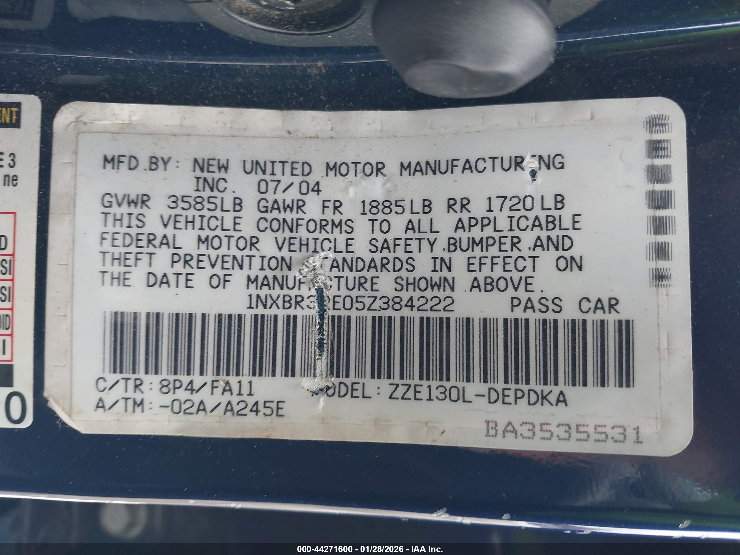 TOYOTA COROLLA image 9