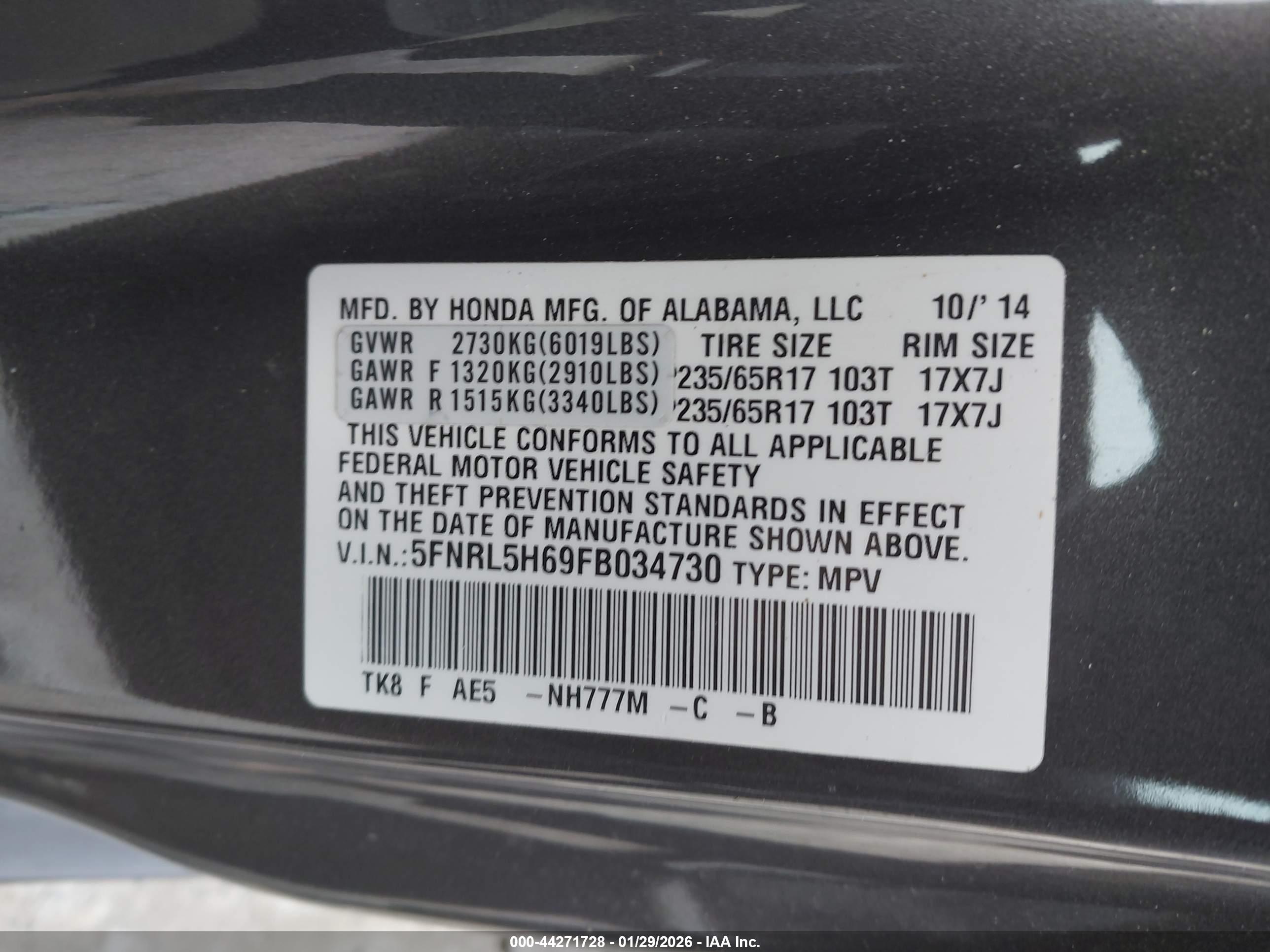 HONDA ODYSSEY image 9