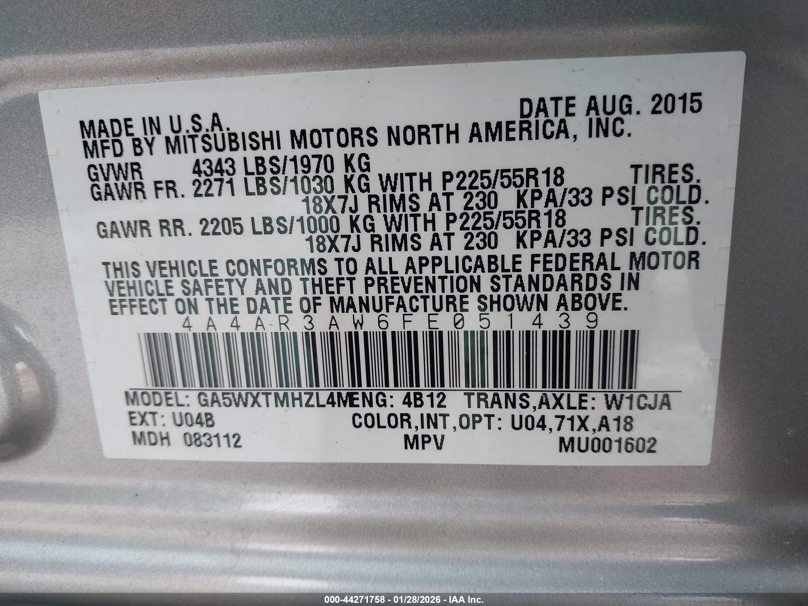 MITSUBISHI OUTLANDER image 9