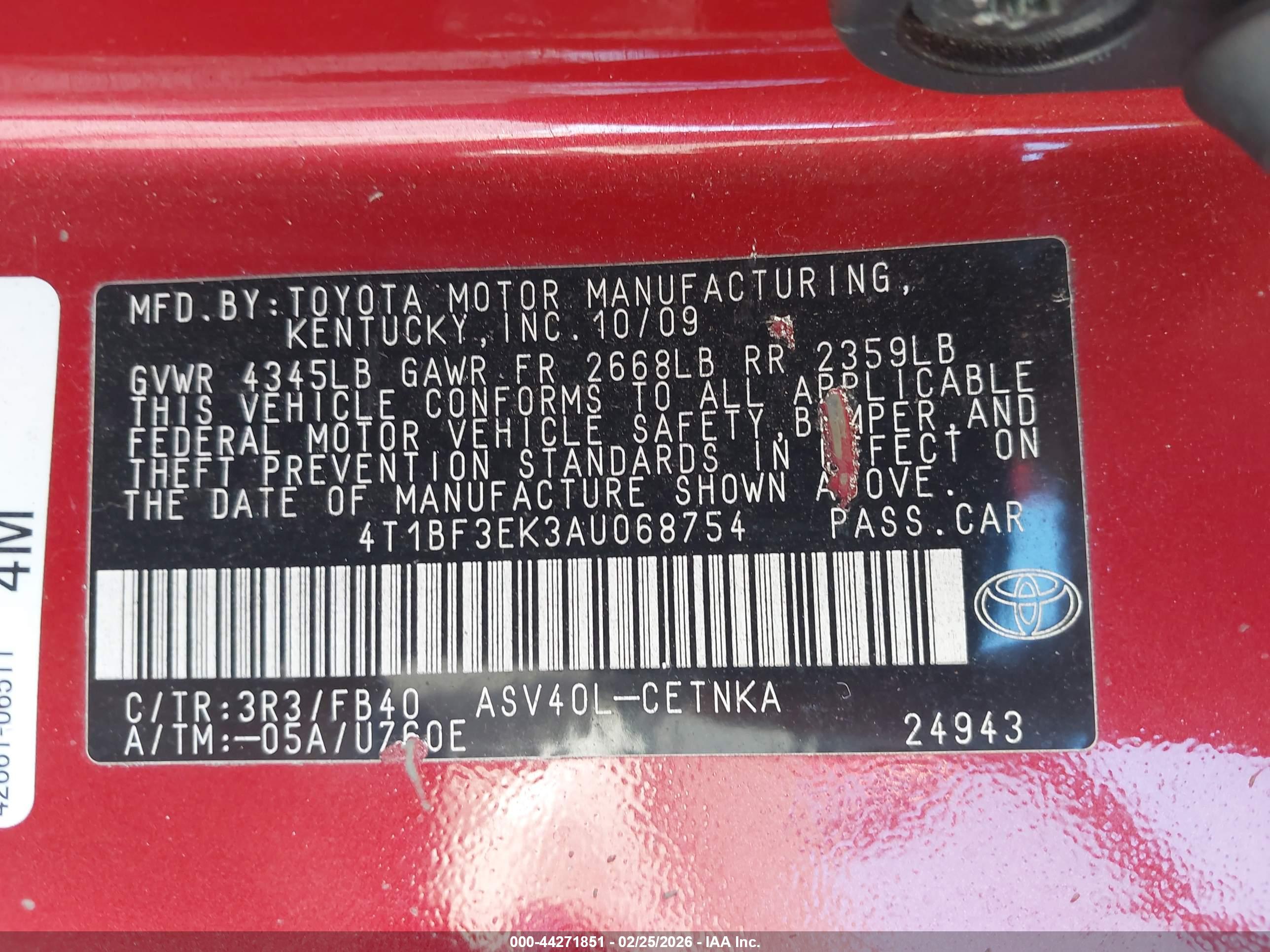 TOYOTA CAMRY image 9