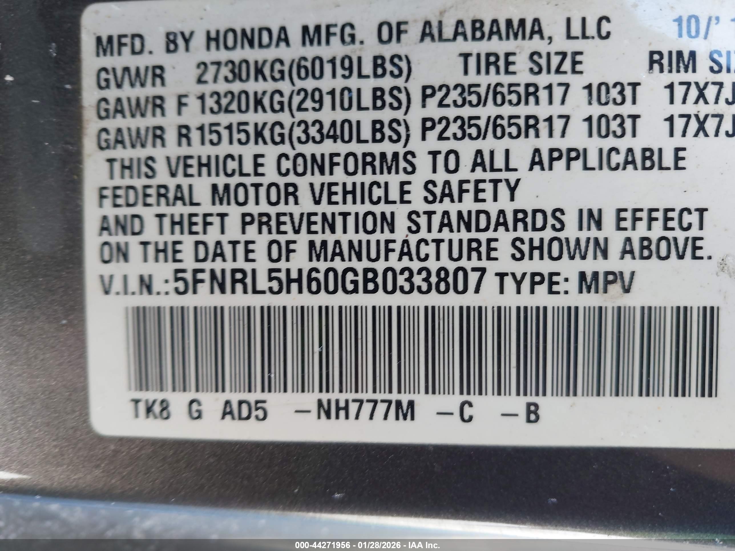 HONDA ODYSSEY image 9