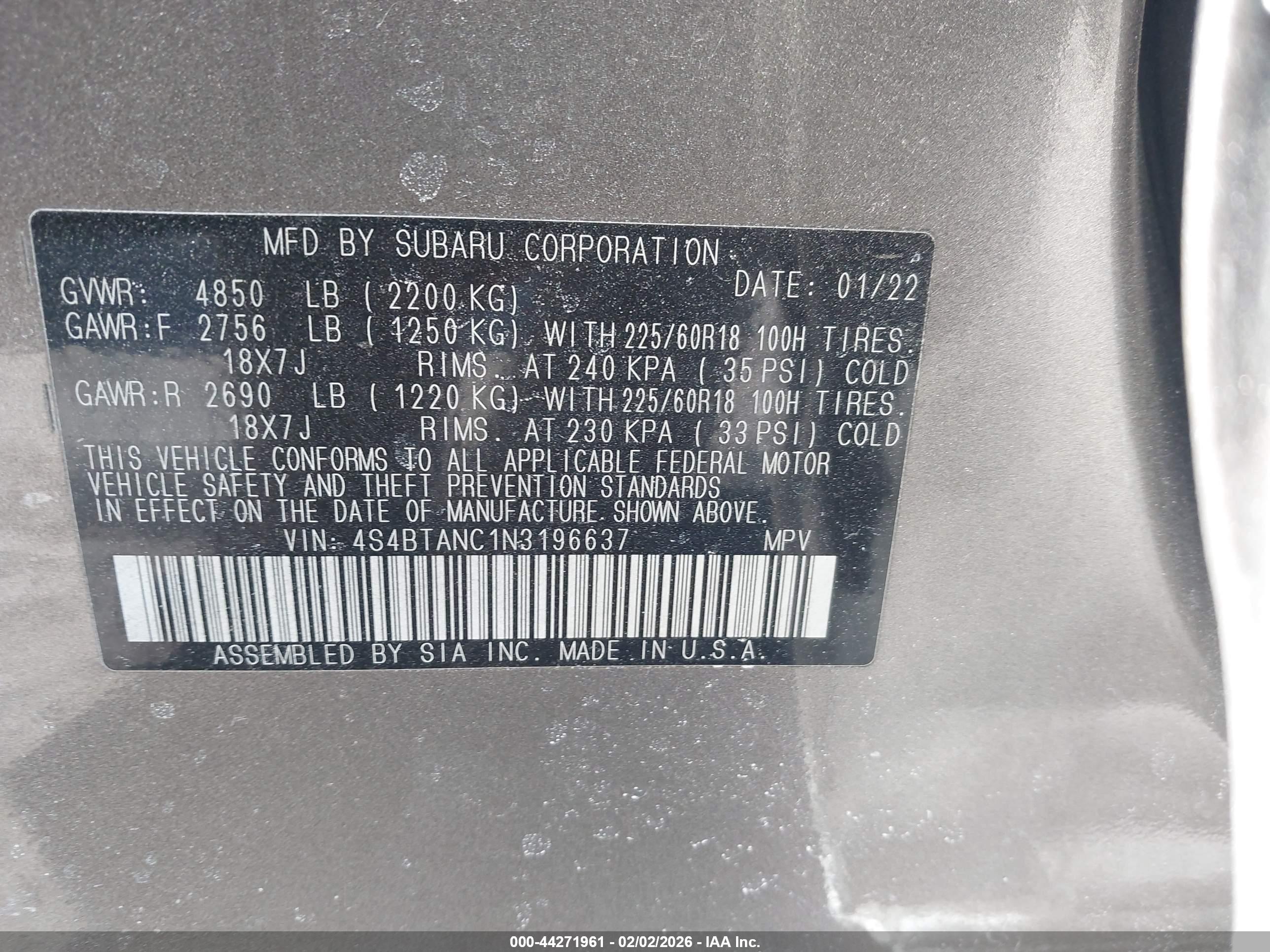 SUBARU OUTBACK image 9
