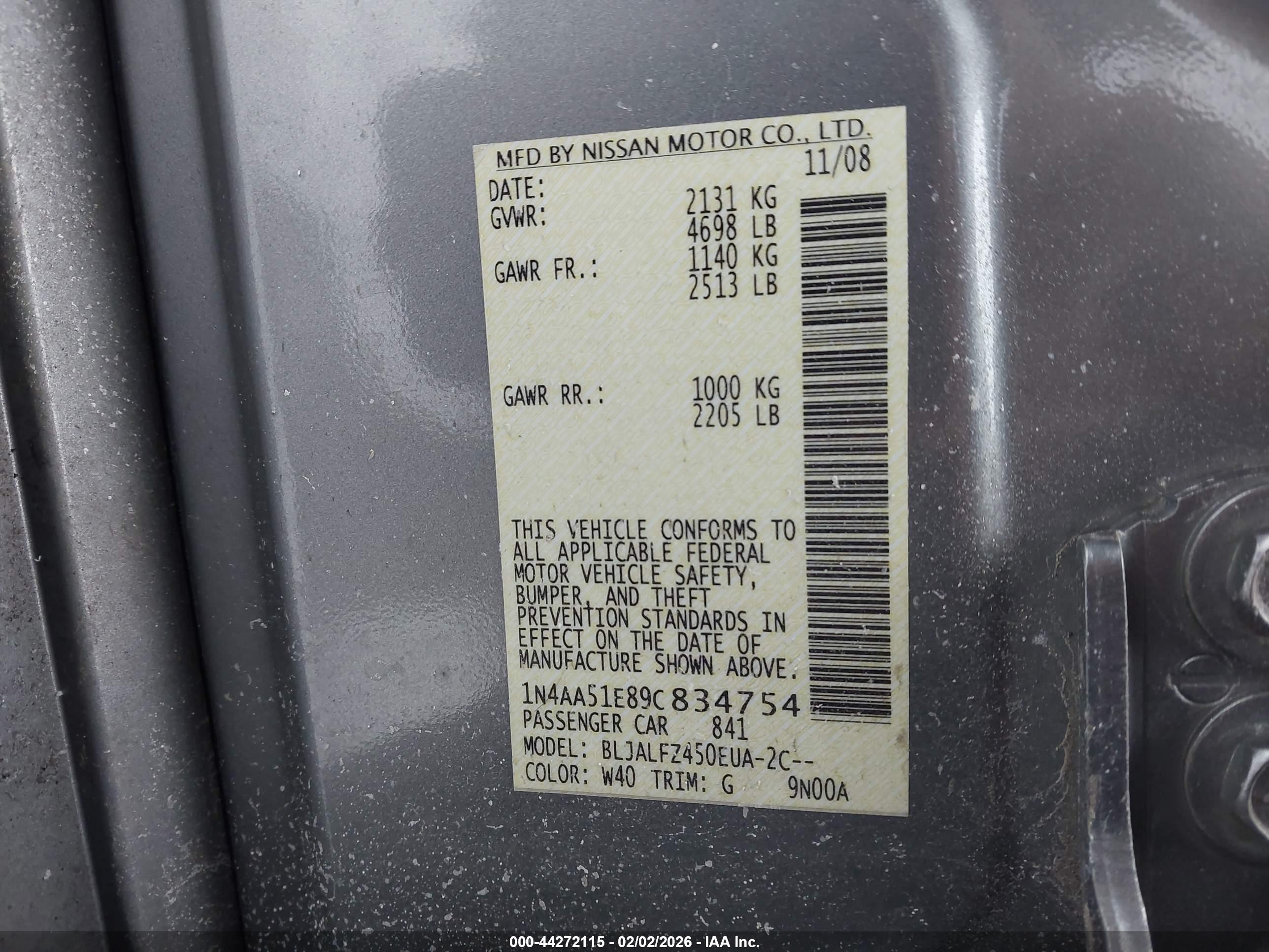 NISSAN MAXIMA image 9