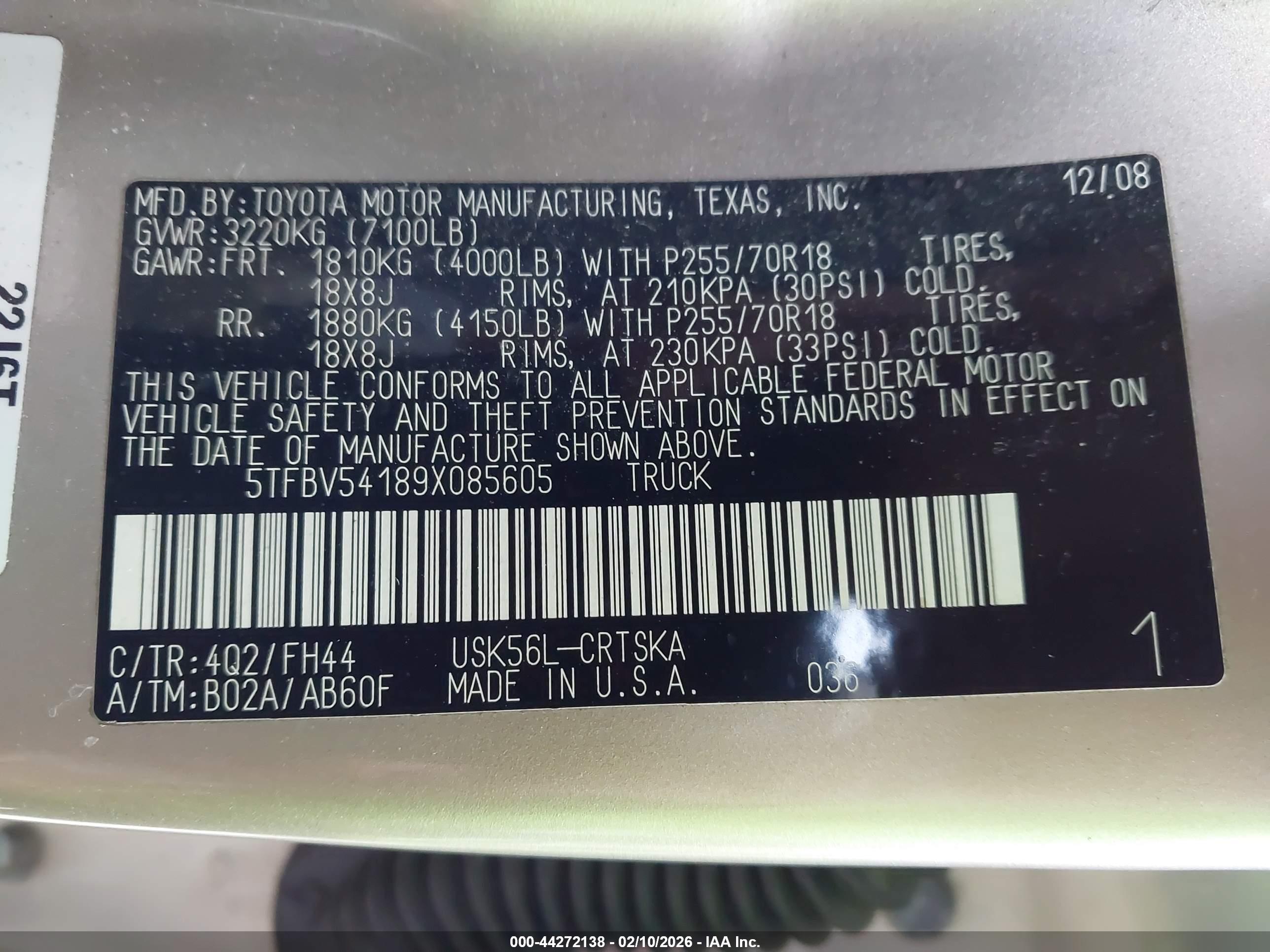 TOYOTA TUNDRA image 9