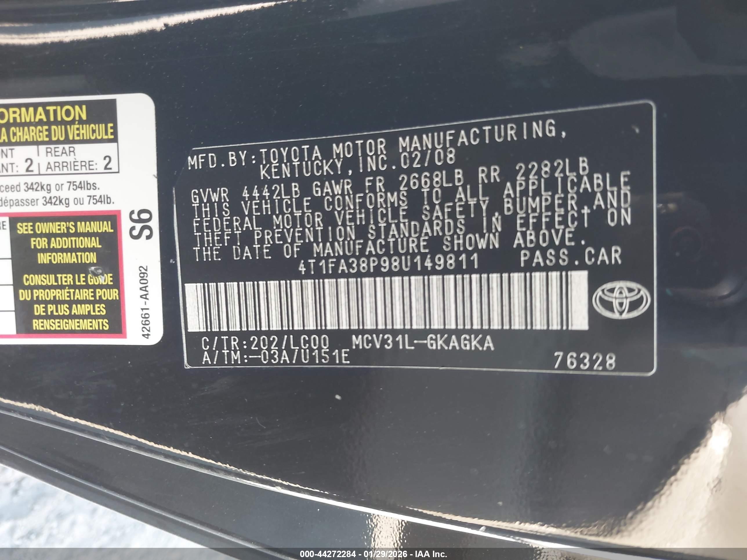 TOYOTA CAMRY image 9