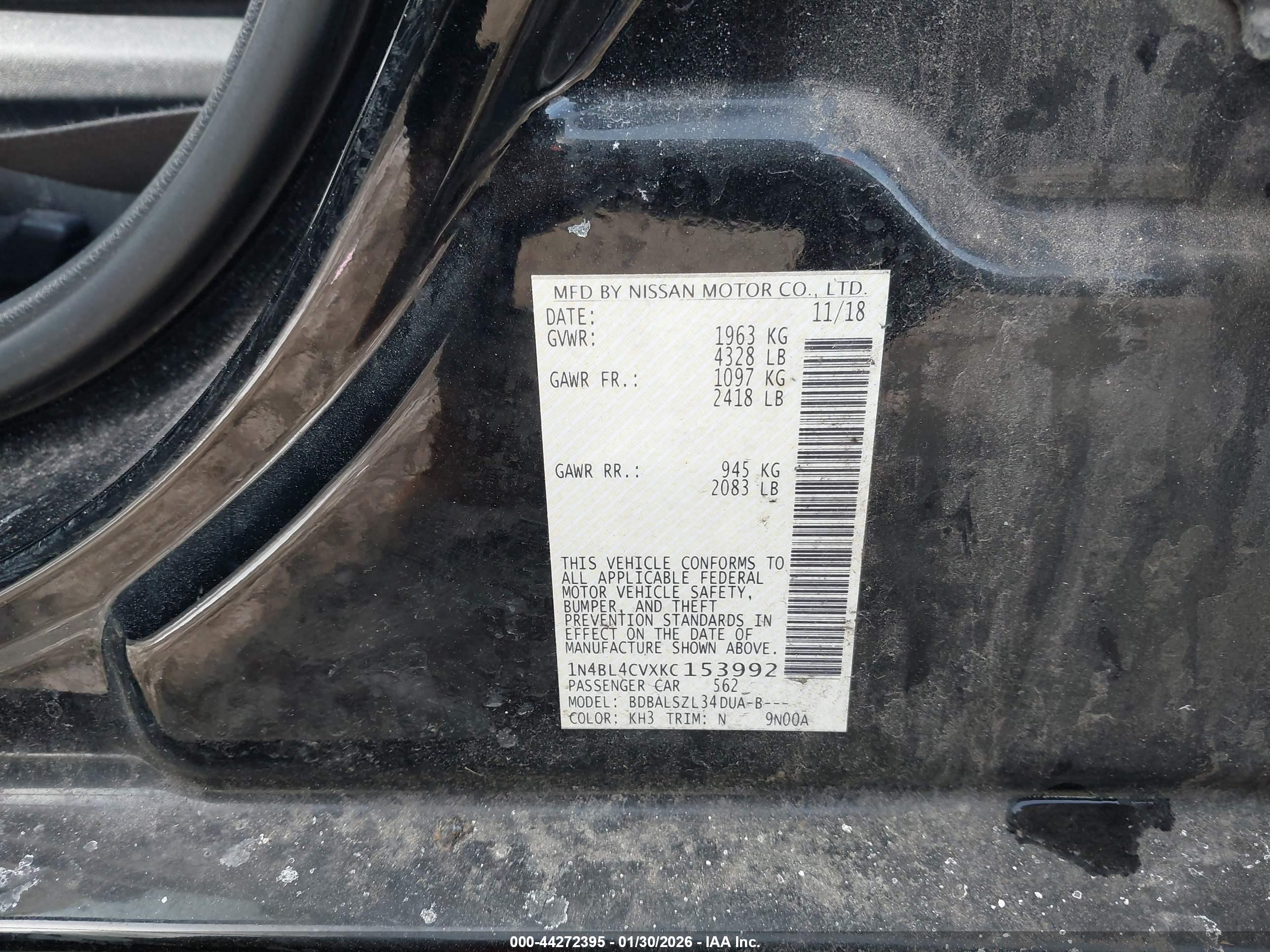 NISSAN ALTIMA image 9