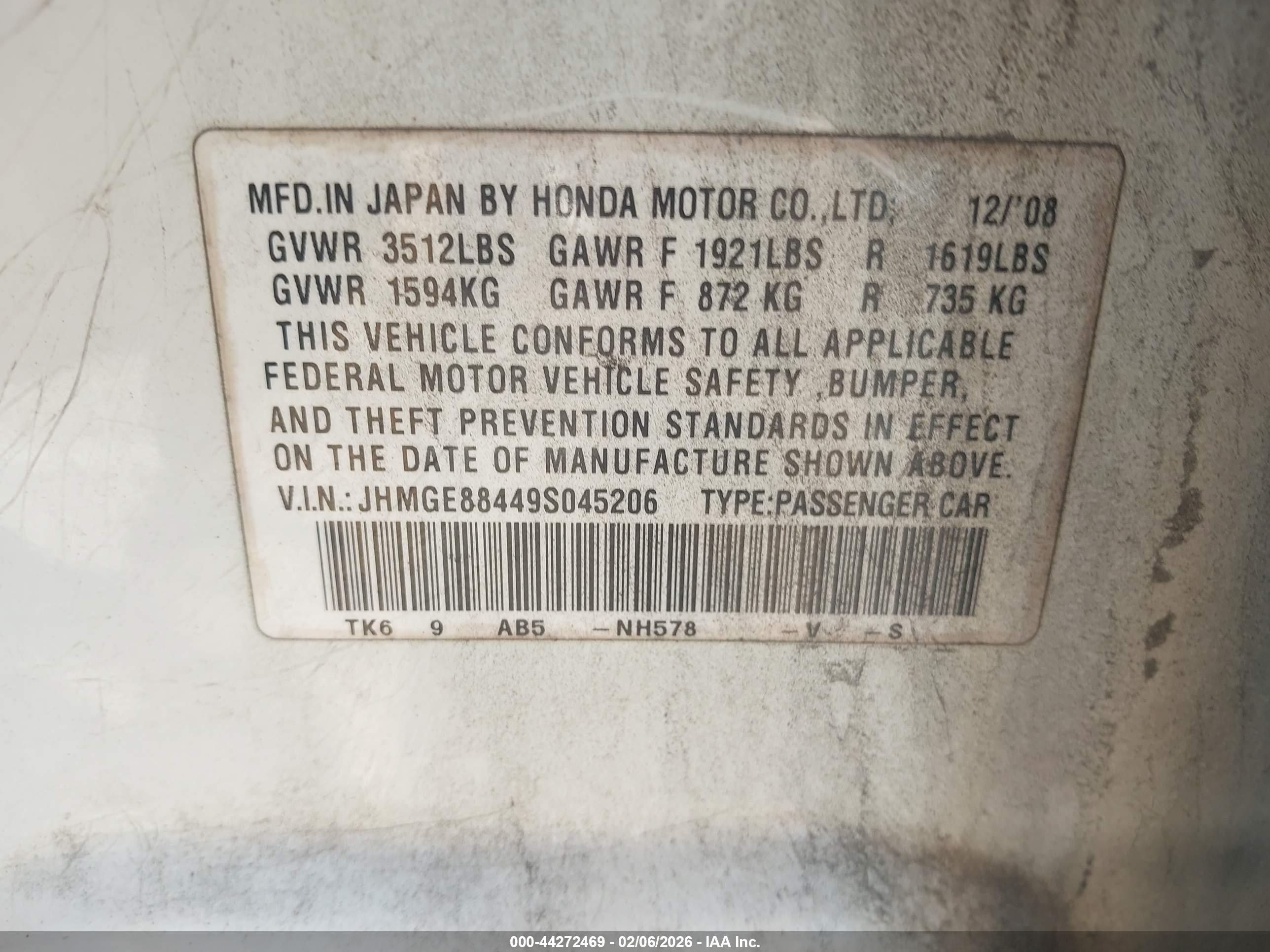 HONDA FIT image 9