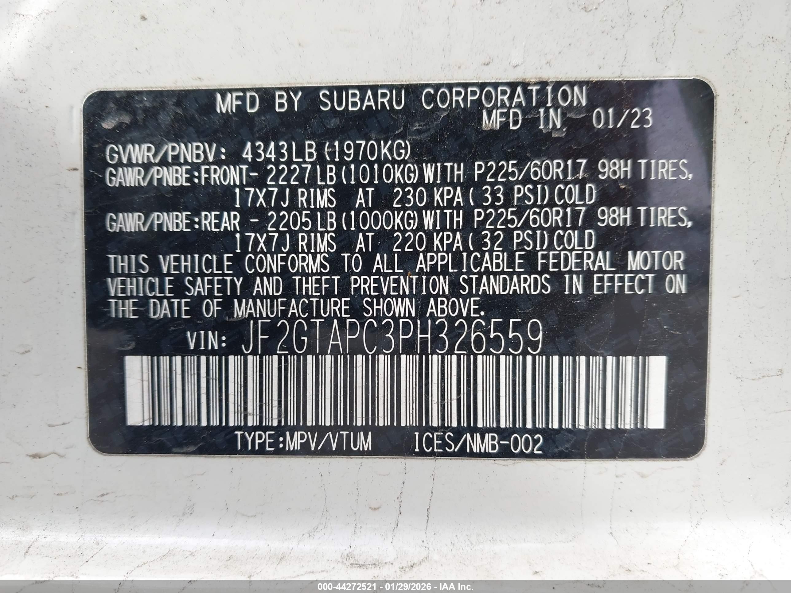 SUBARU CROSSTREK image 9