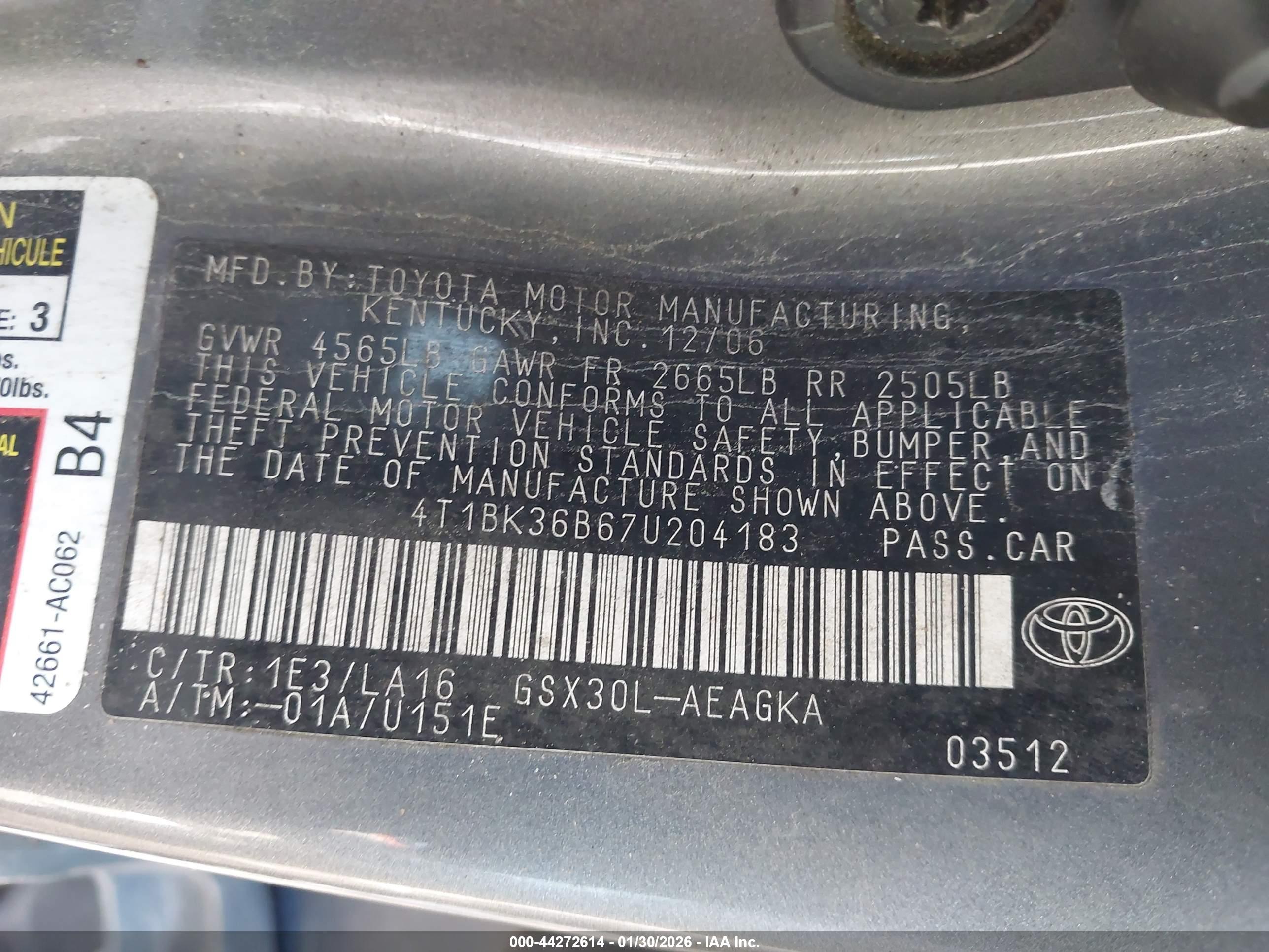 TOYOTA AVALON image 9