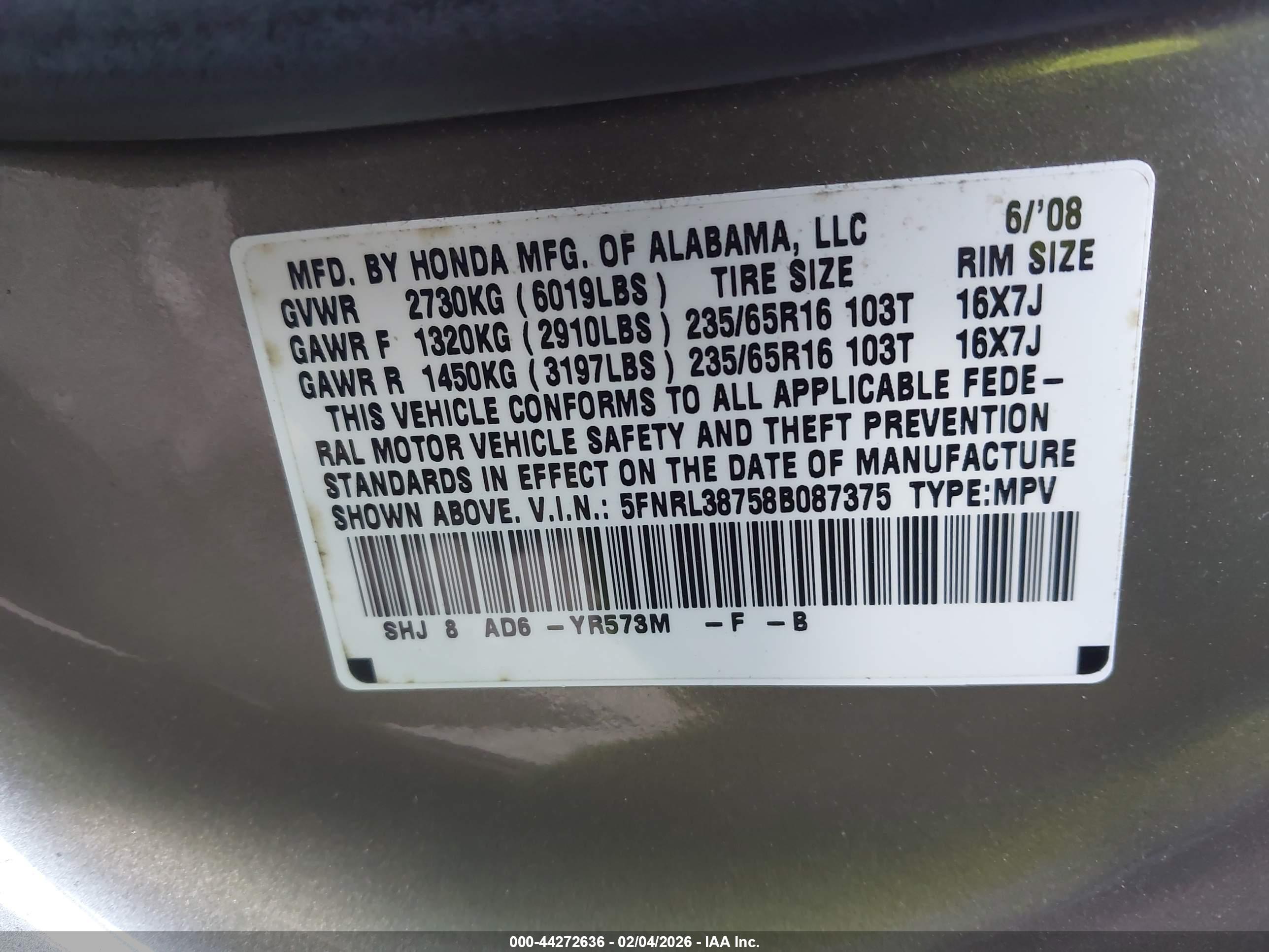 HONDA ODYSSEY image 9