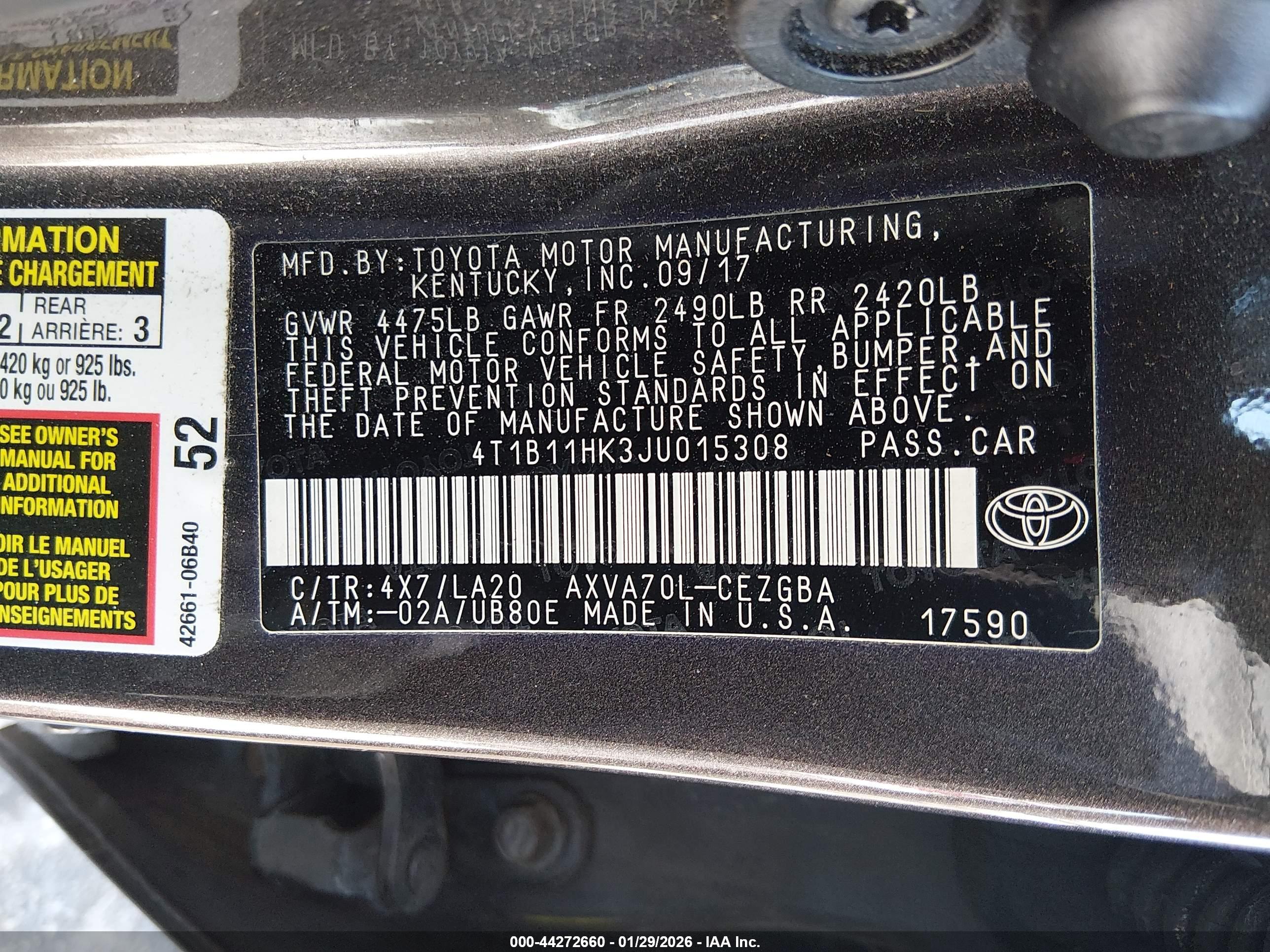 TOYOTA CAMRY image 9
