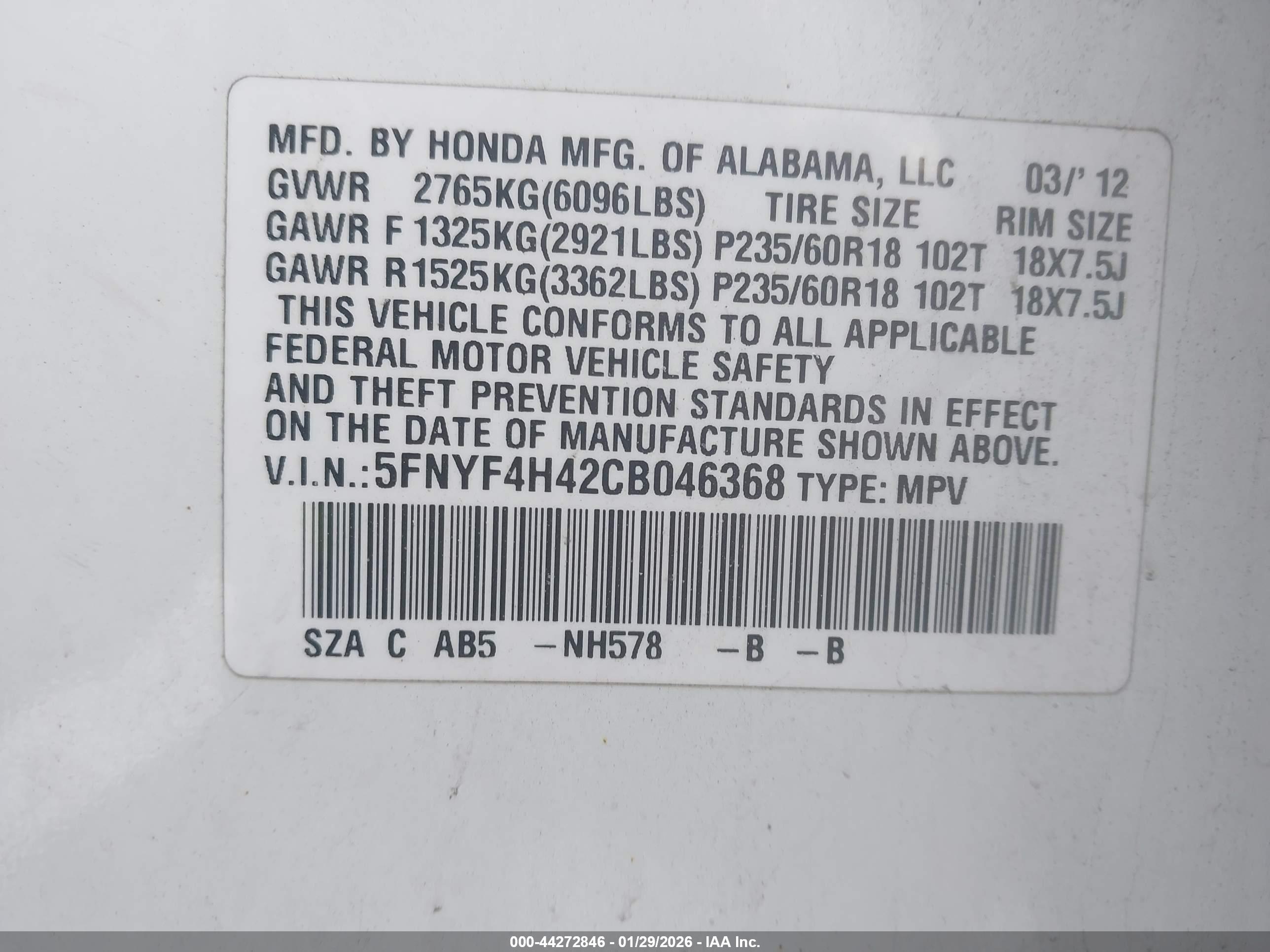 HONDA PILOT image 9
