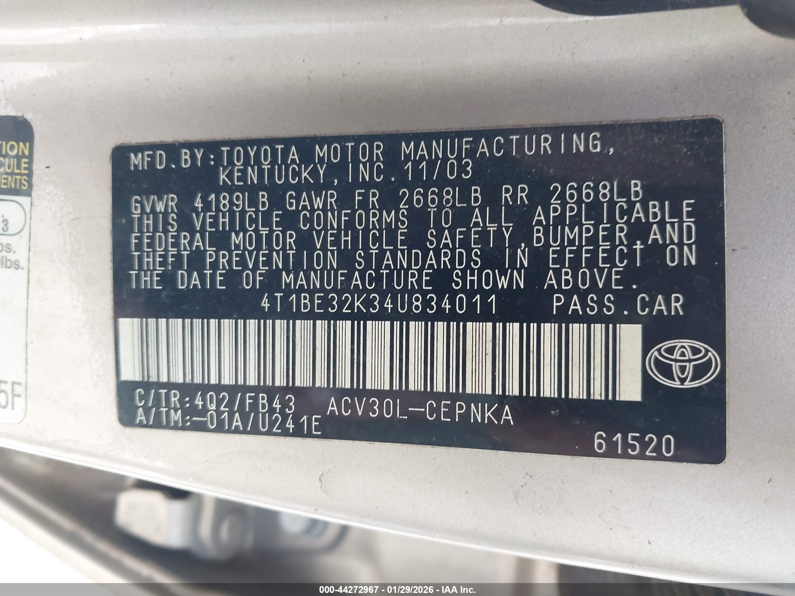 TOYOTA CAMRY image 9