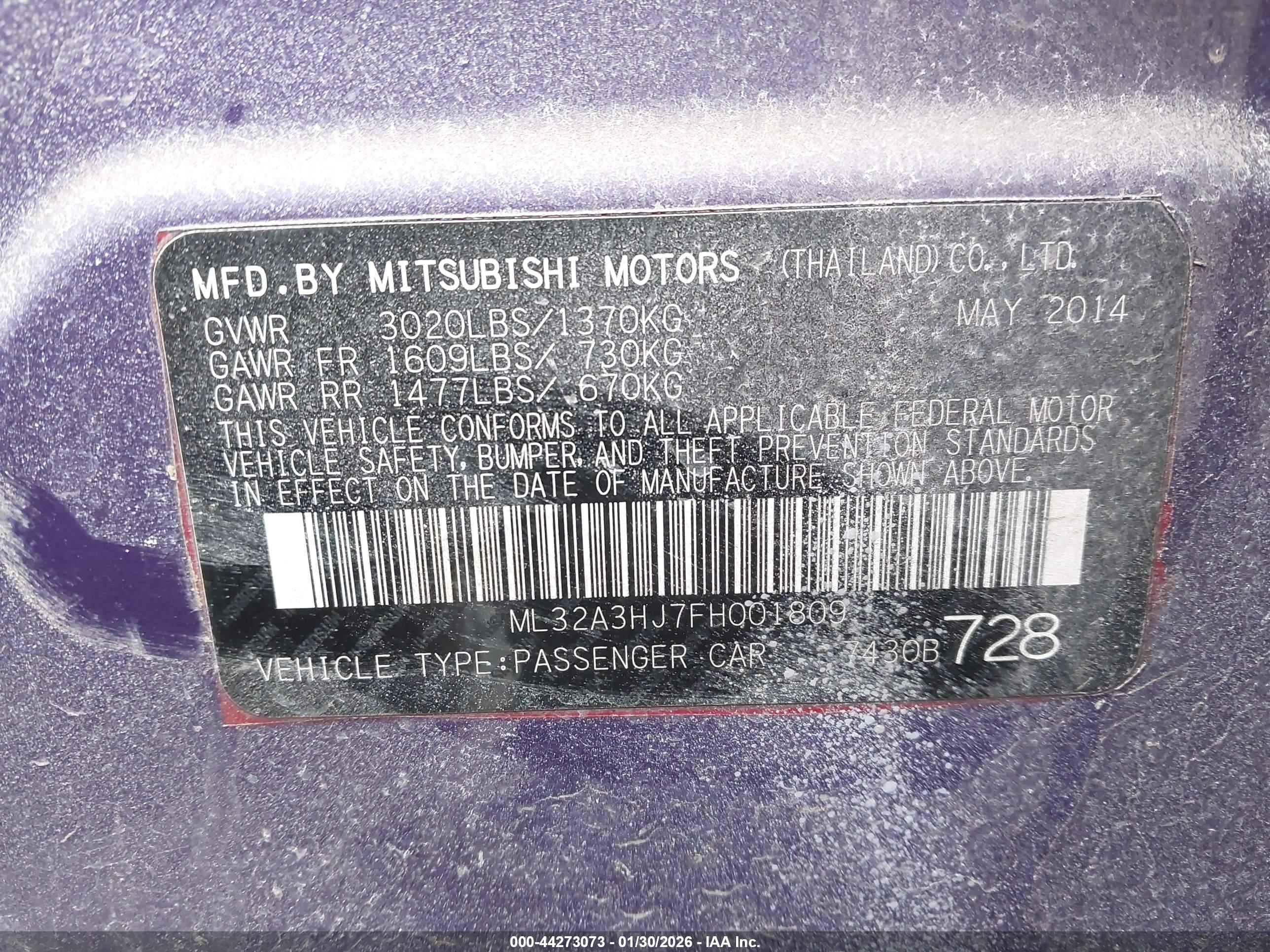MITSUBISHI MIRAGE image 9