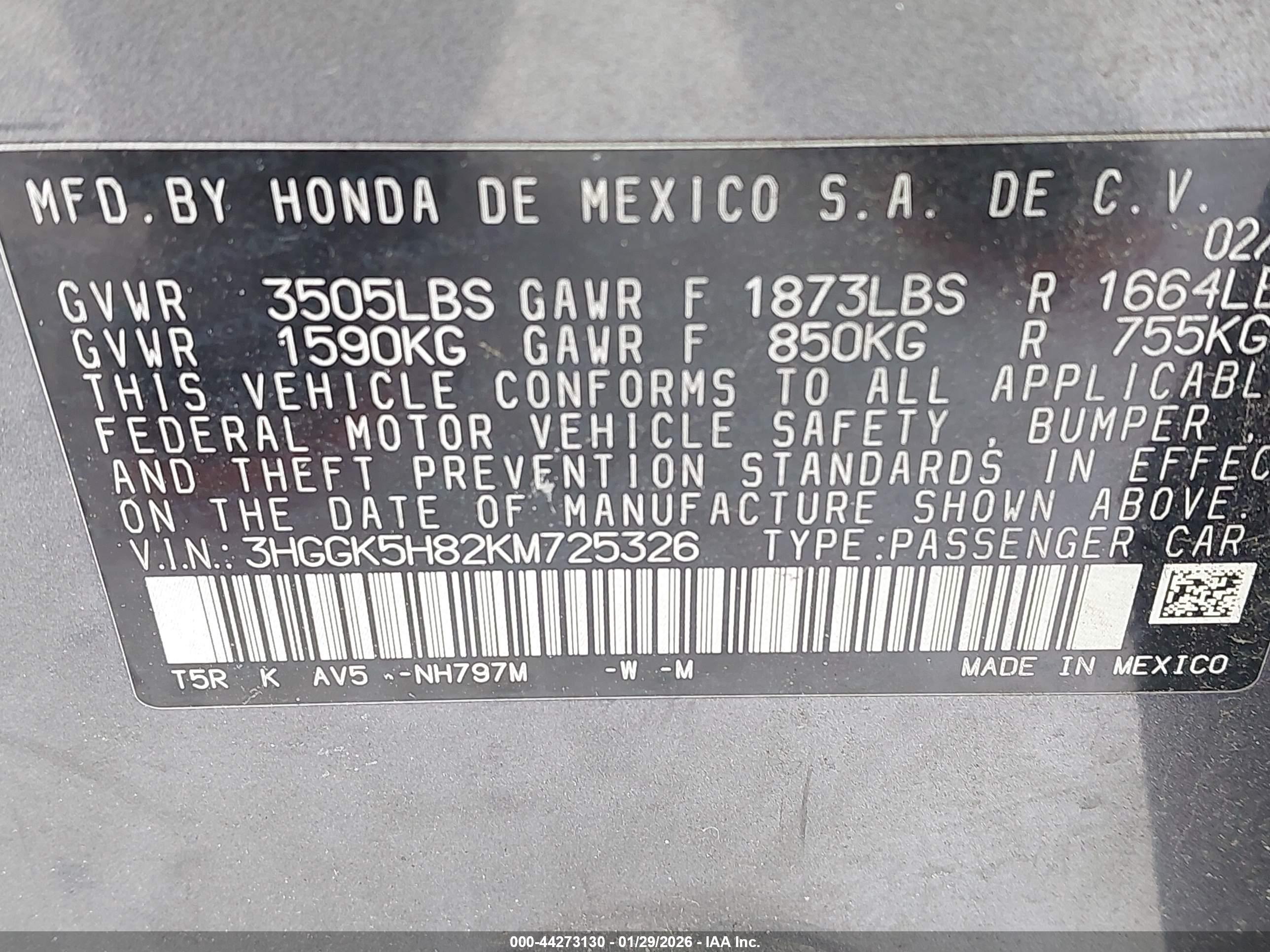 HONDA FIT image 9