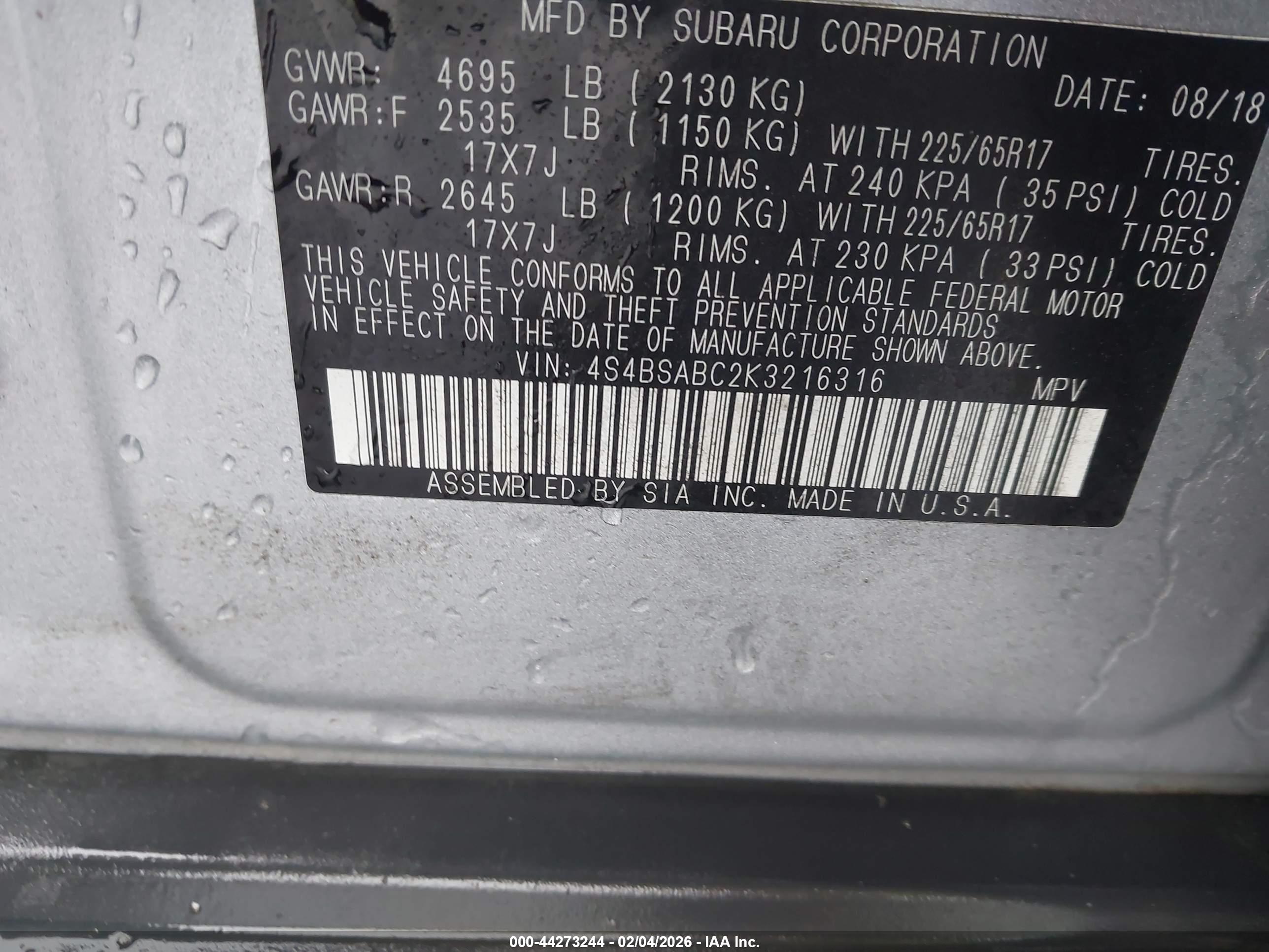SUBARU OUTBACK image 9