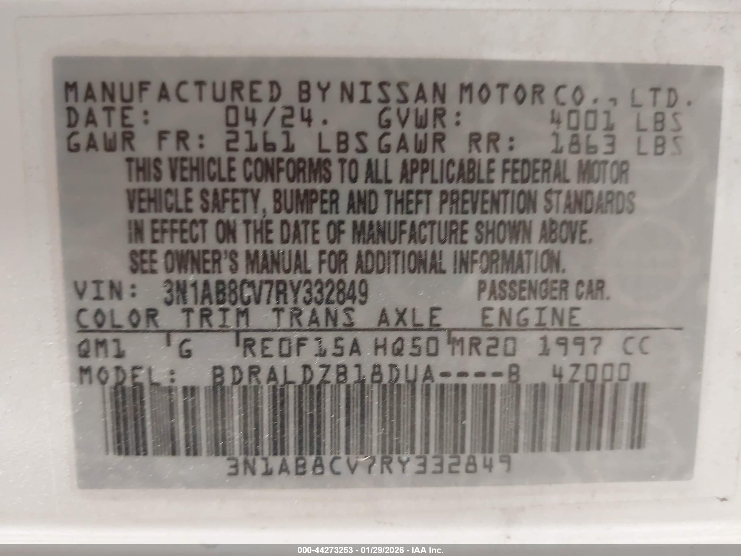 NISSAN SENTRA image 9