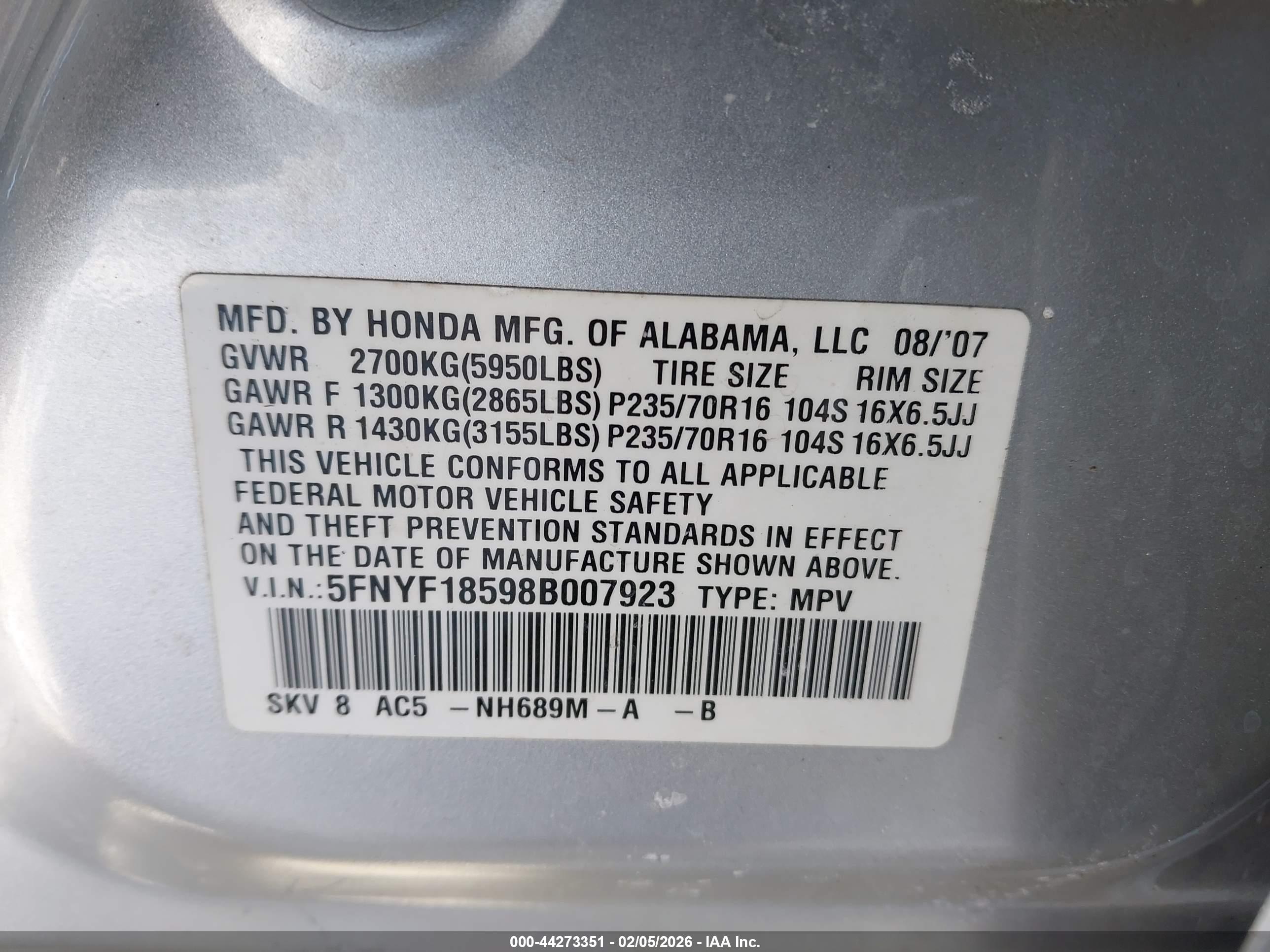 HONDA PILOT image 9