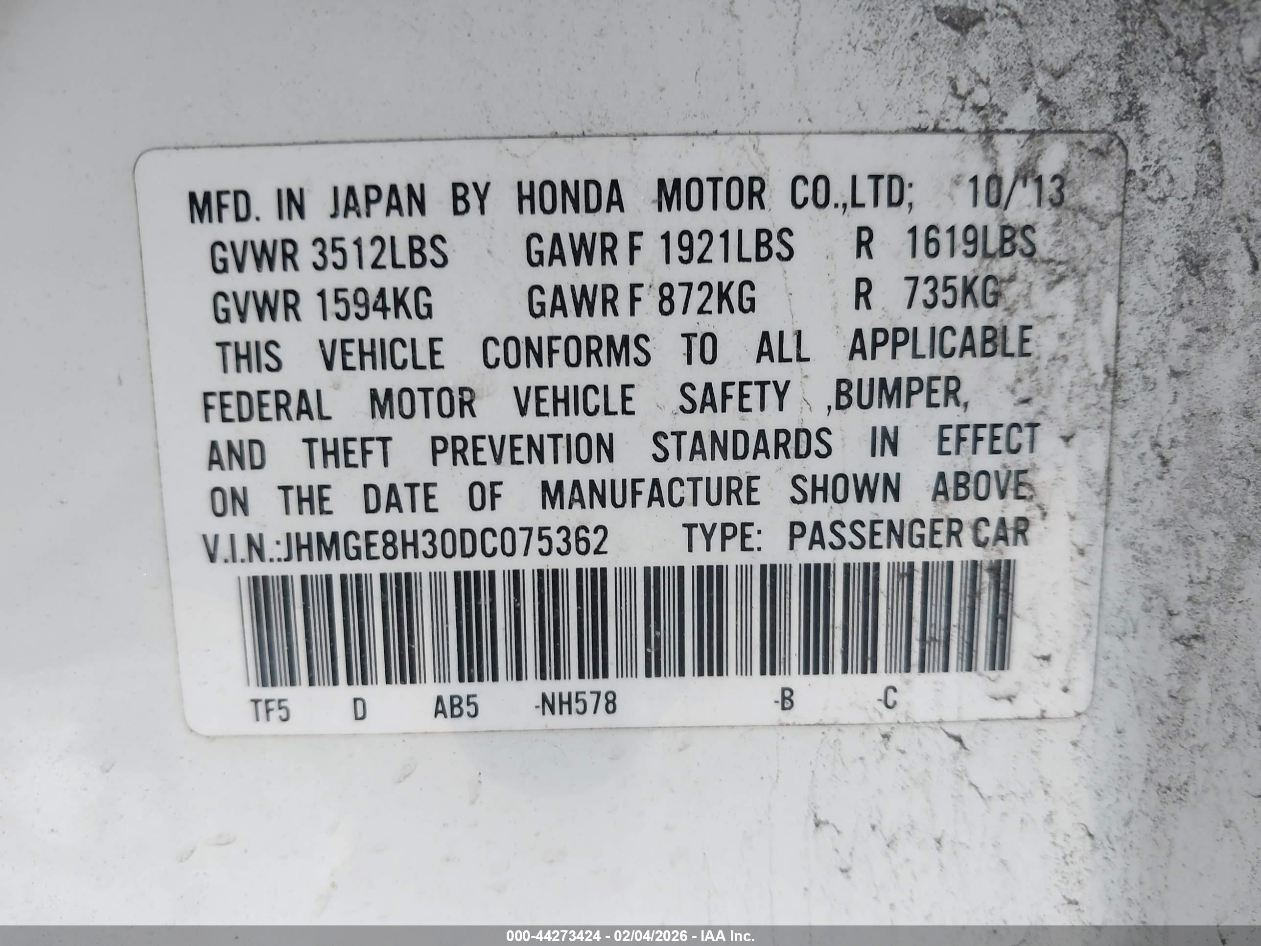 HONDA FIT image 9