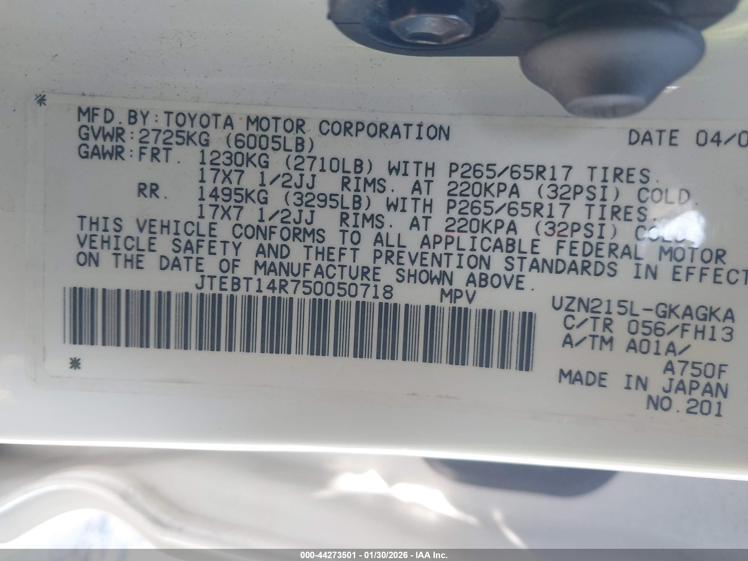 TOYOTA 4RUNNER image 9