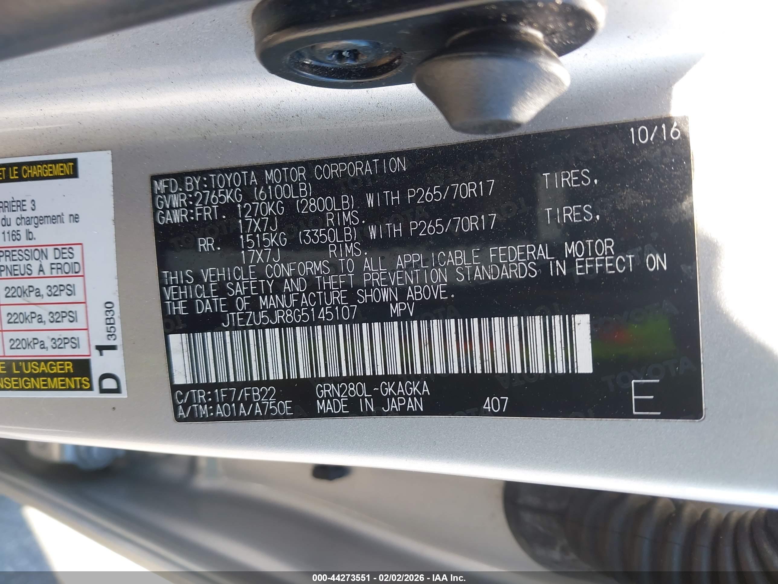 TOYOTA 4RUNNER image 9
