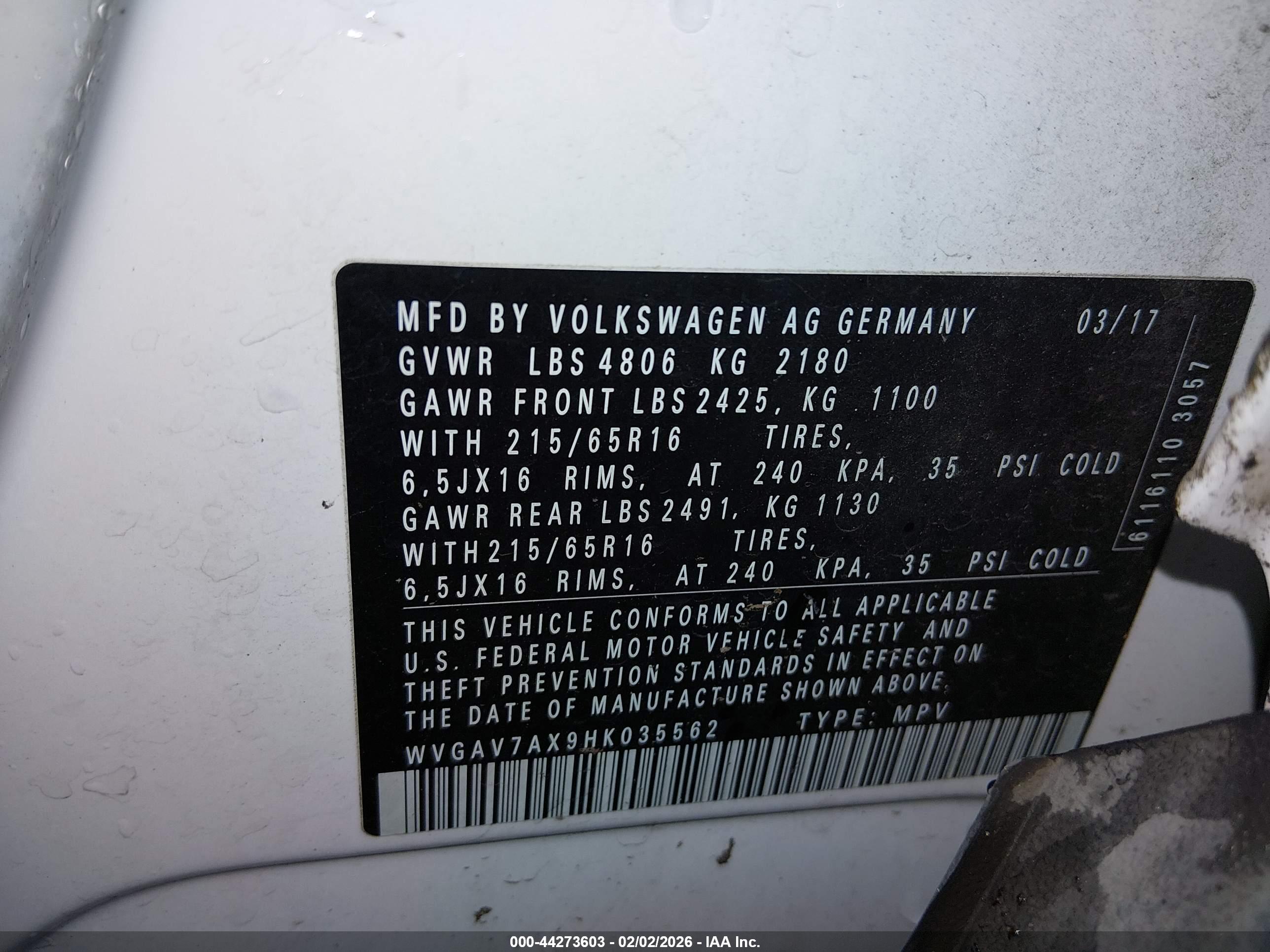 VOLKSWAGEN TIGUAN image 9