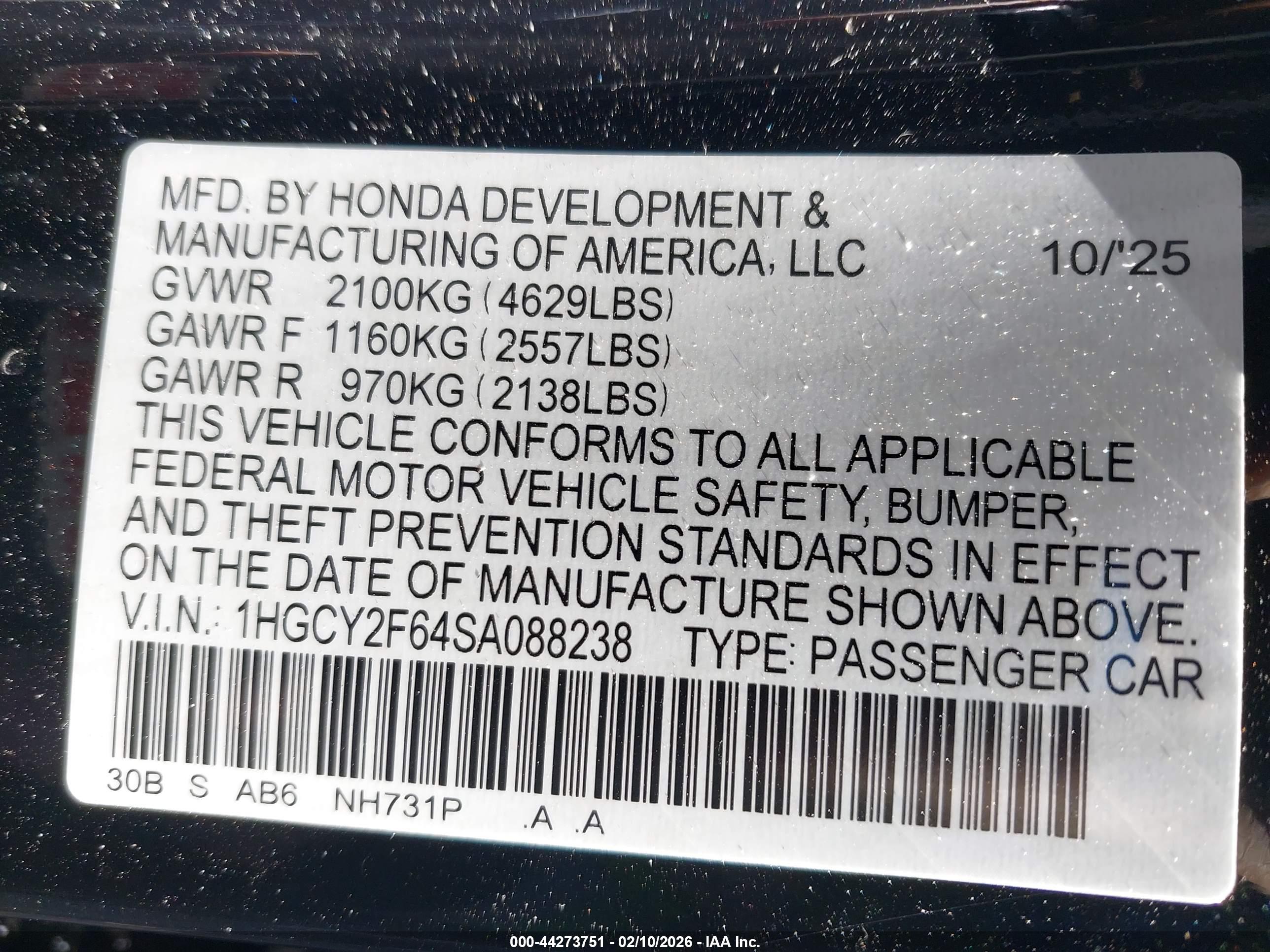 HONDA ACCORD image 9