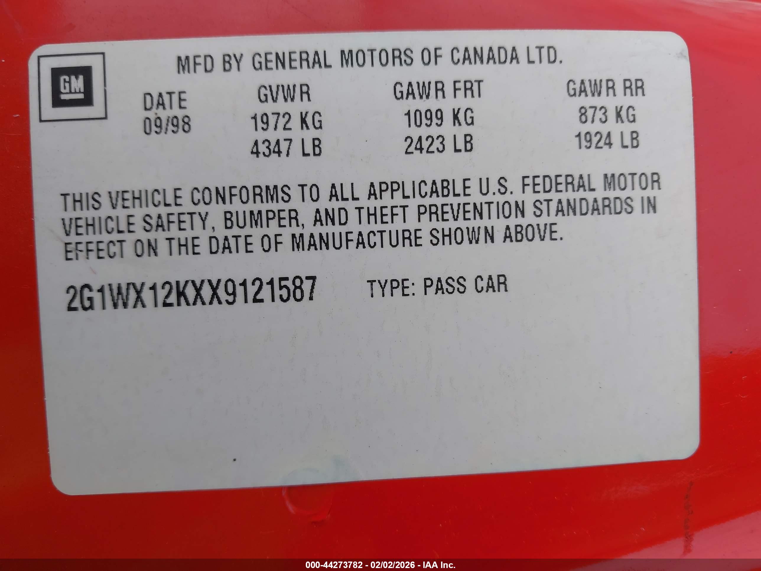 CHEVROLET MONTE image 9