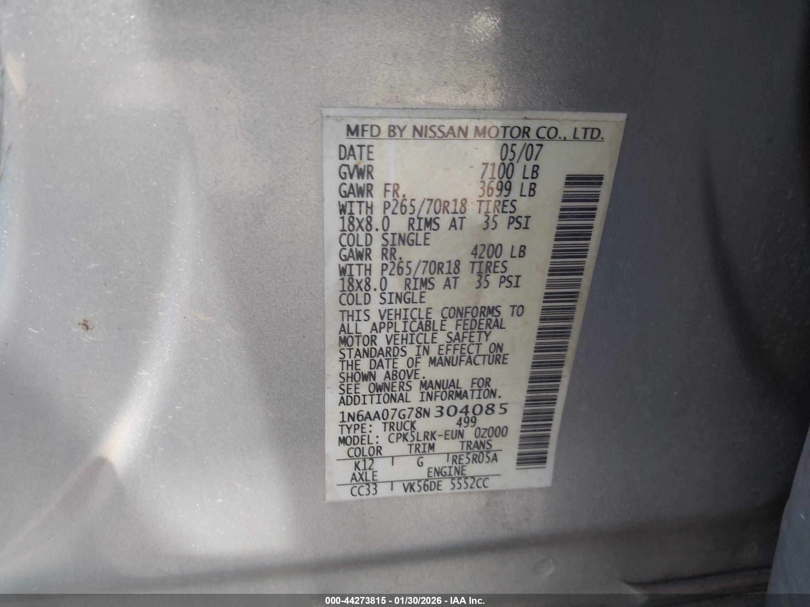 NISSAN TITAN image 9
