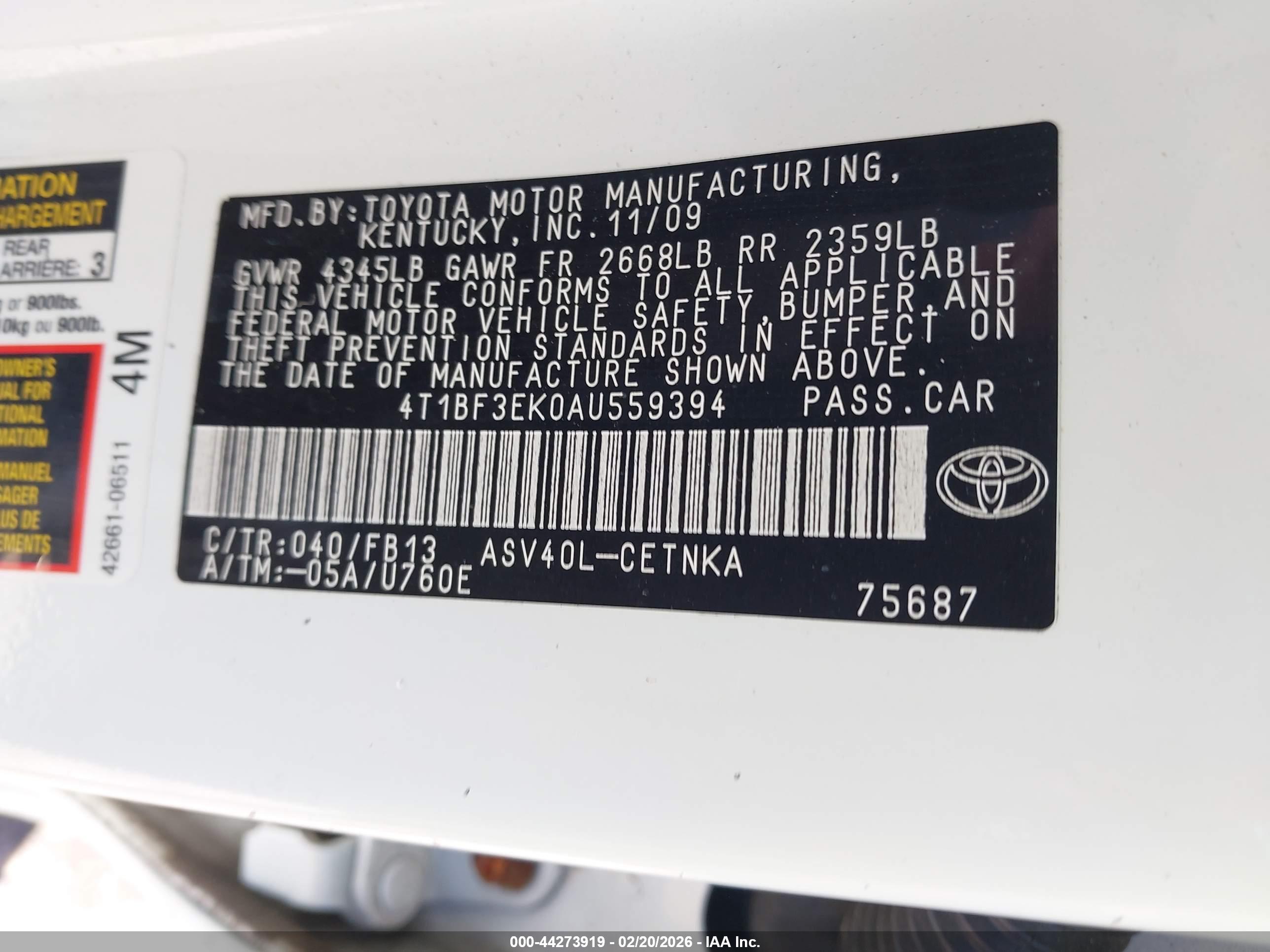 TOYOTA CAMRY image 9