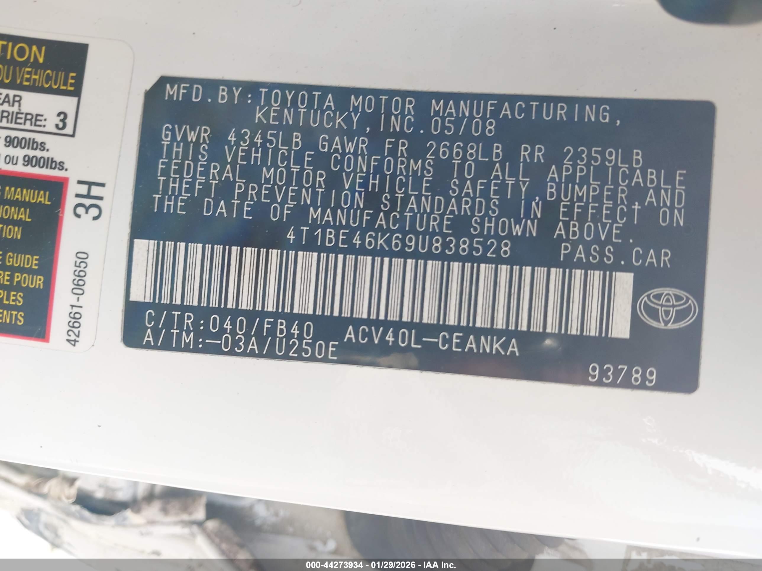 TOYOTA CAMRY image 9