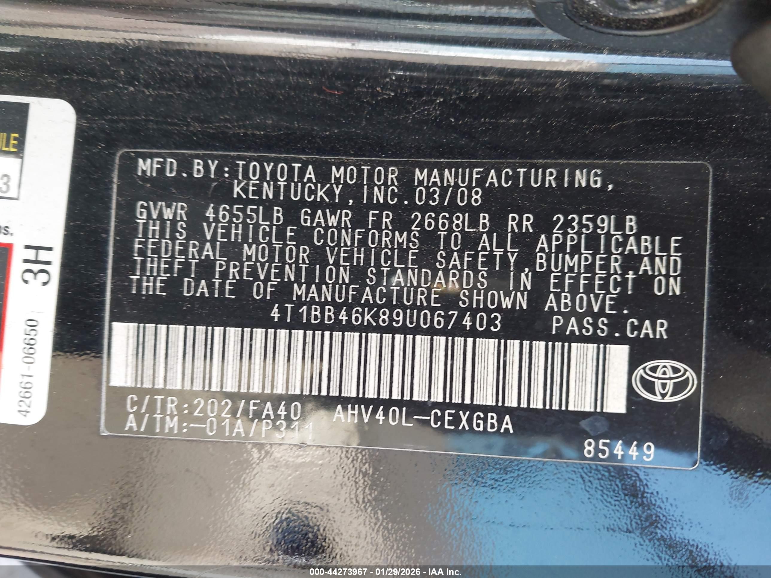 TOYOTA CAMRY image 9