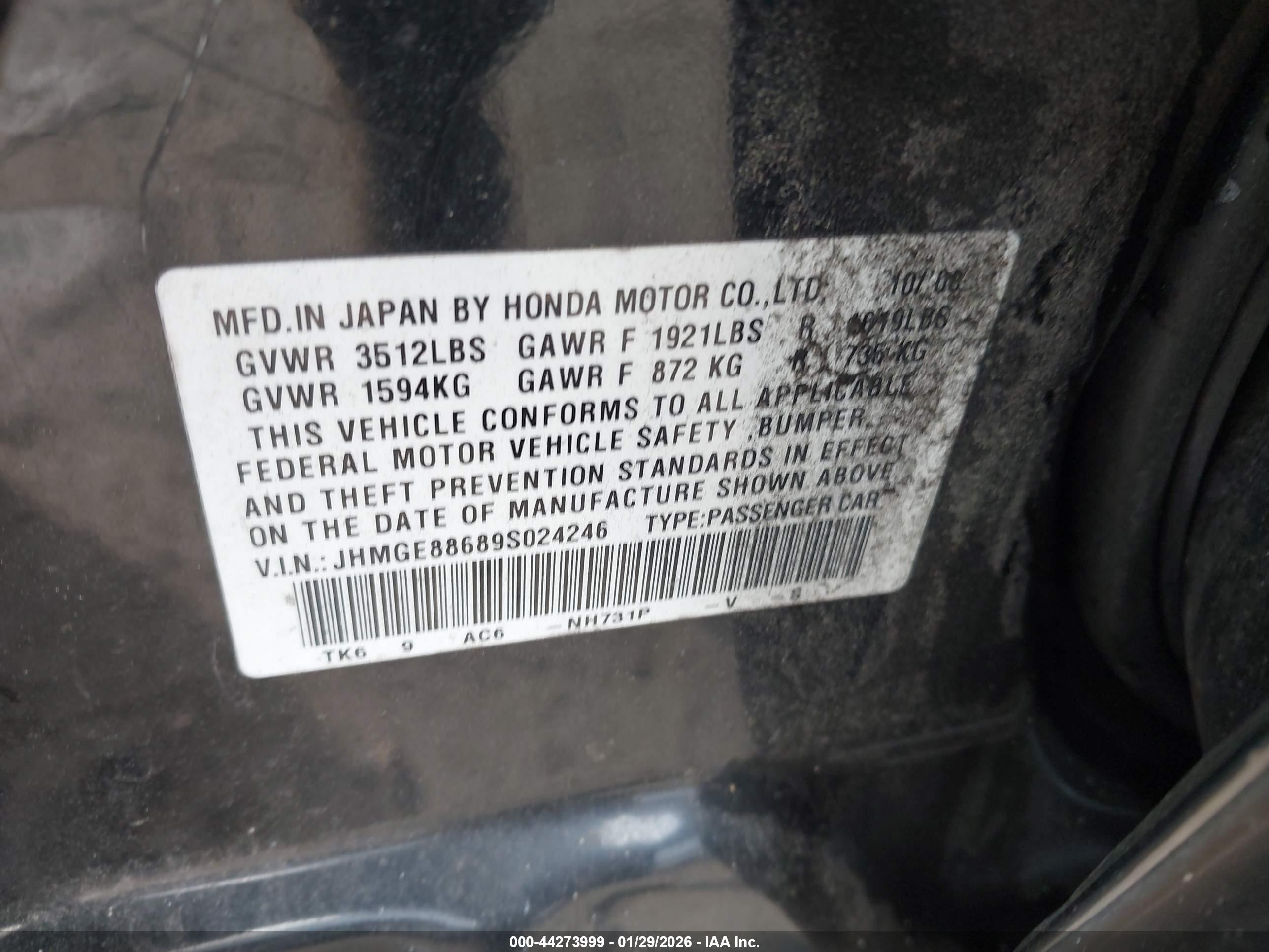 HONDA FIT image 9