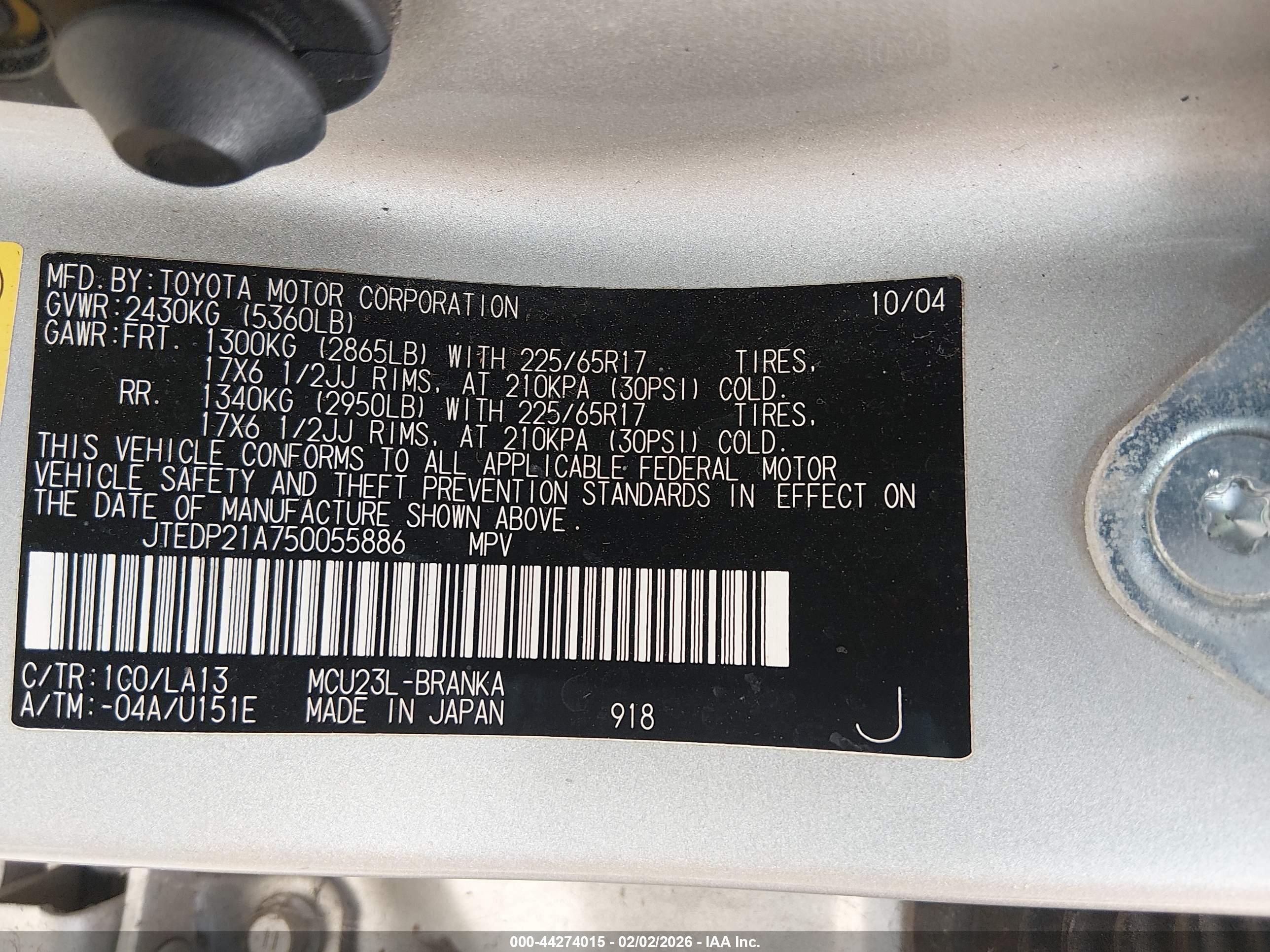 TOYOTA HIGHLANDER image 9