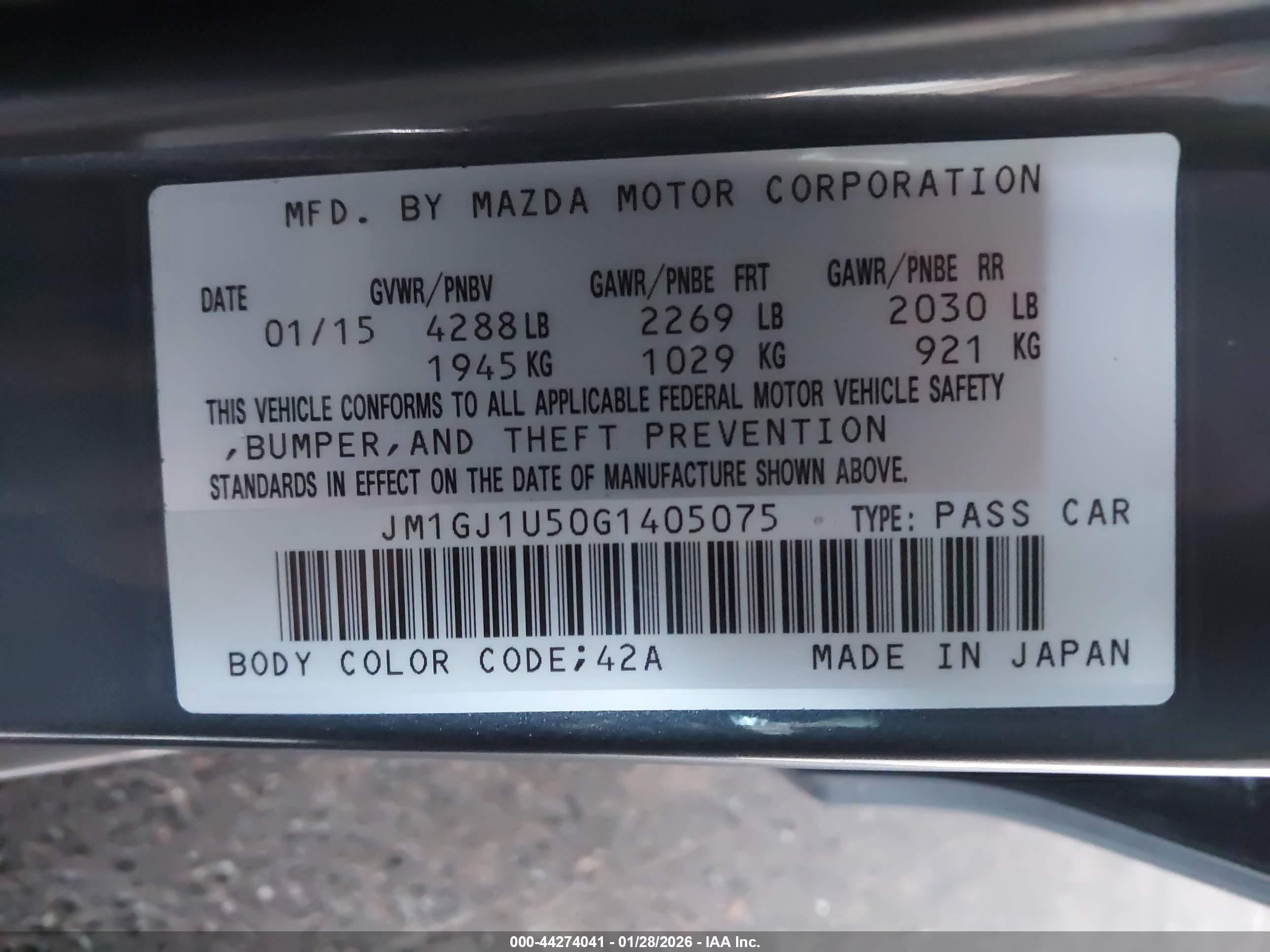 MAZDA MAZDA6 image 9