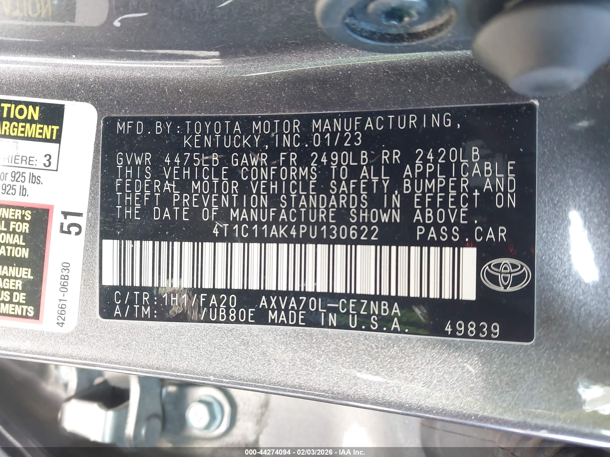 TOYOTA CAMRY image 9
