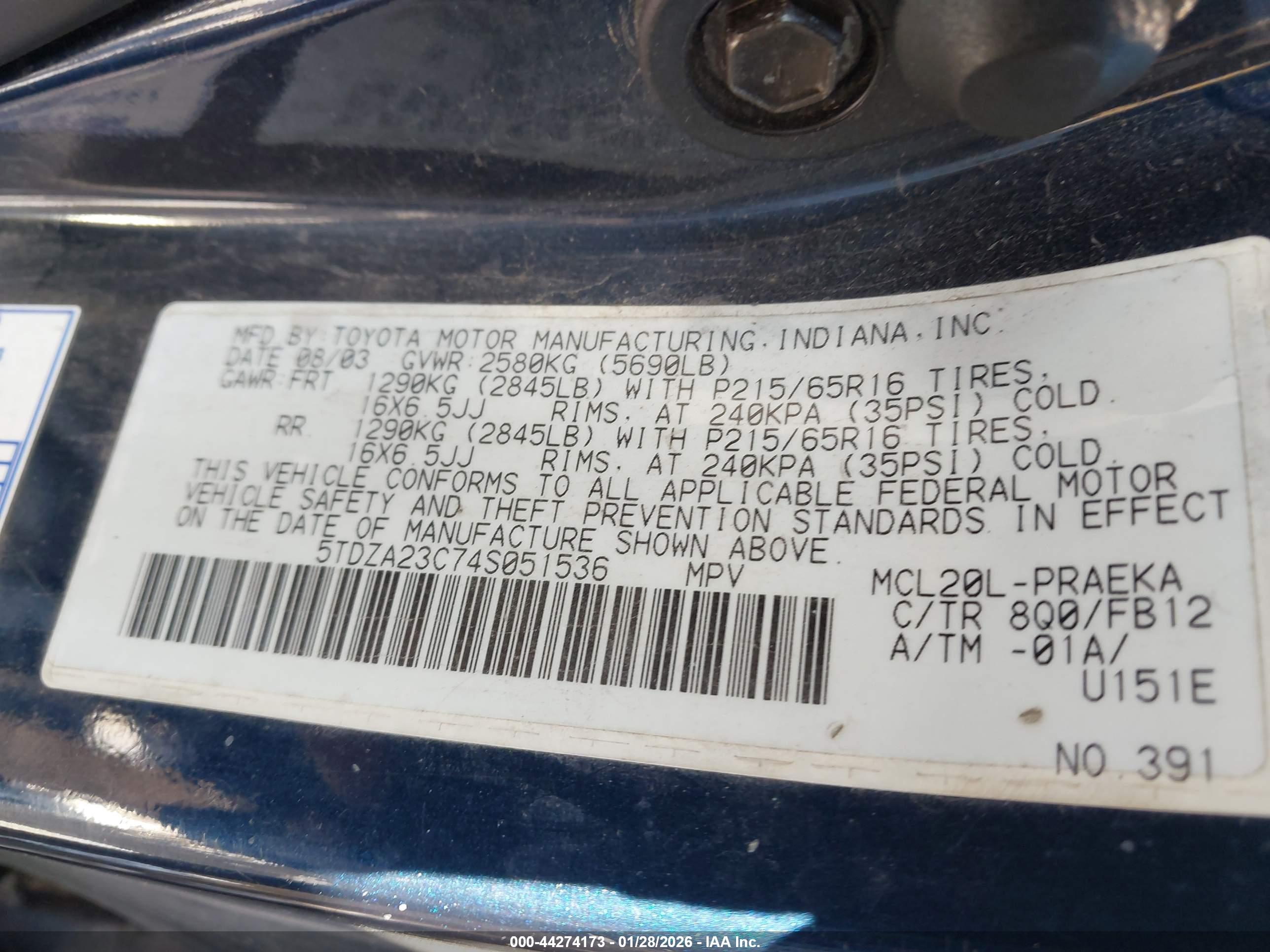 TOYOTA SIENNA image 9
