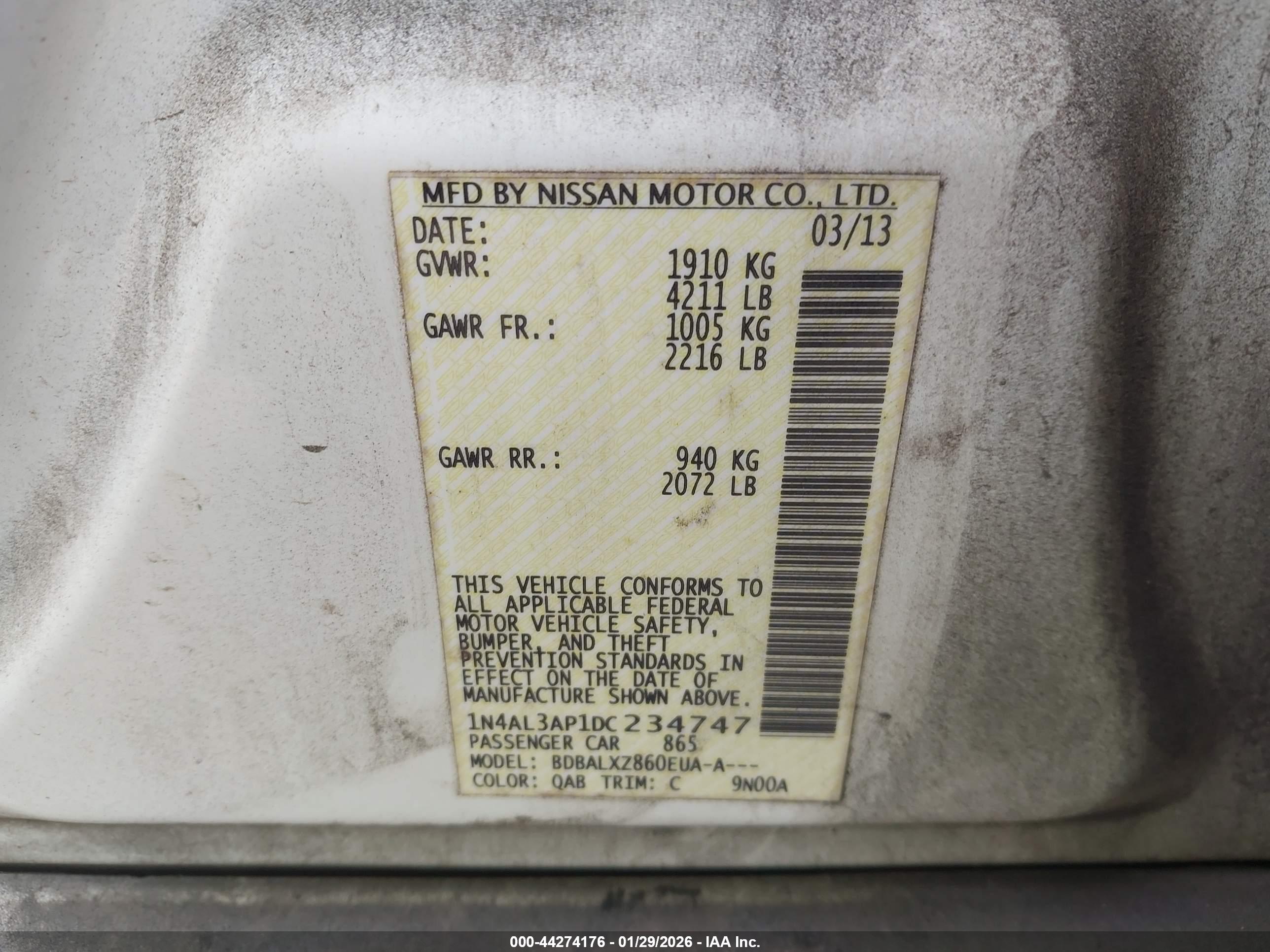 NISSAN ALTIMA image 9