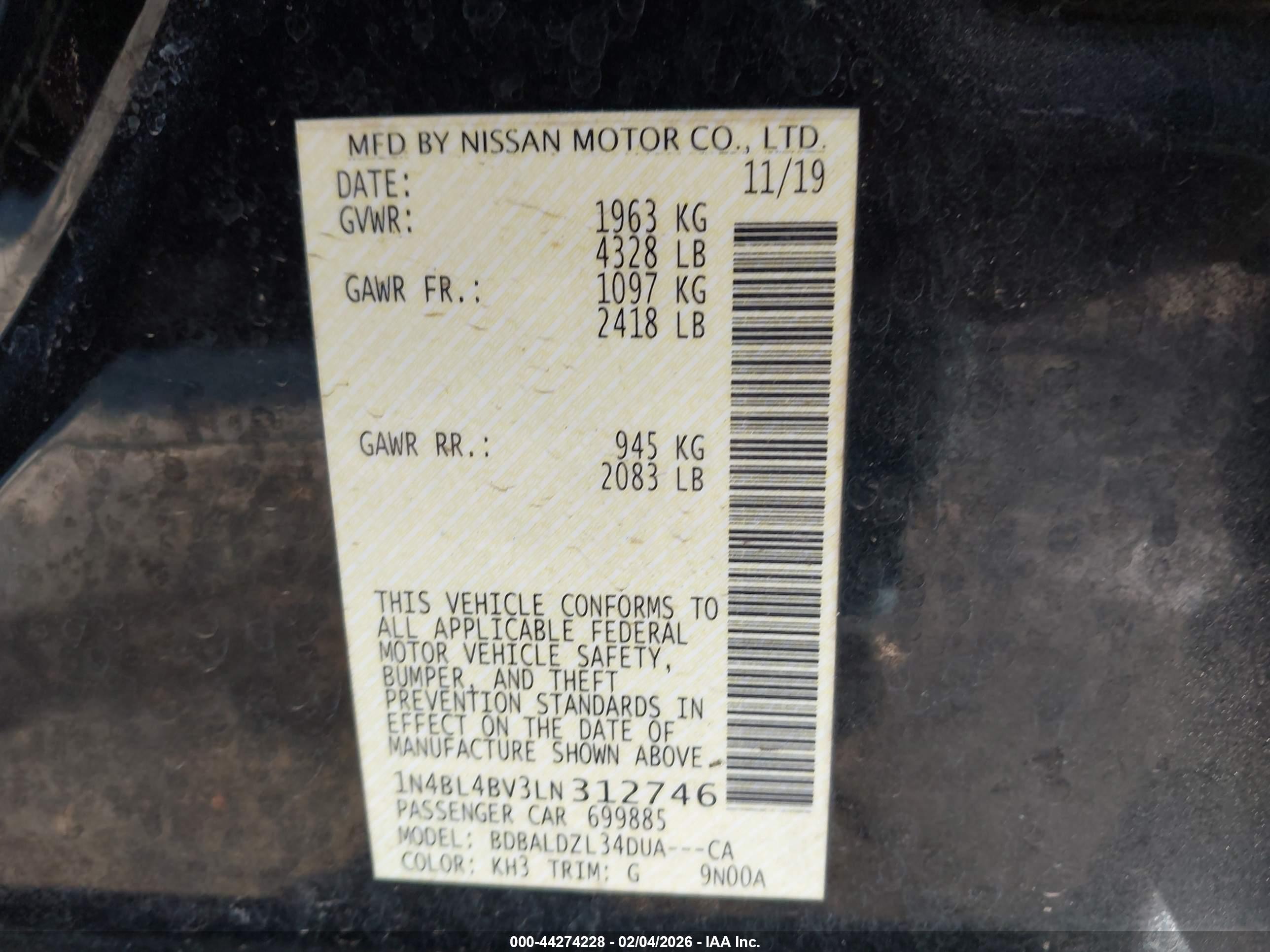 NISSAN ALTIMA image 9