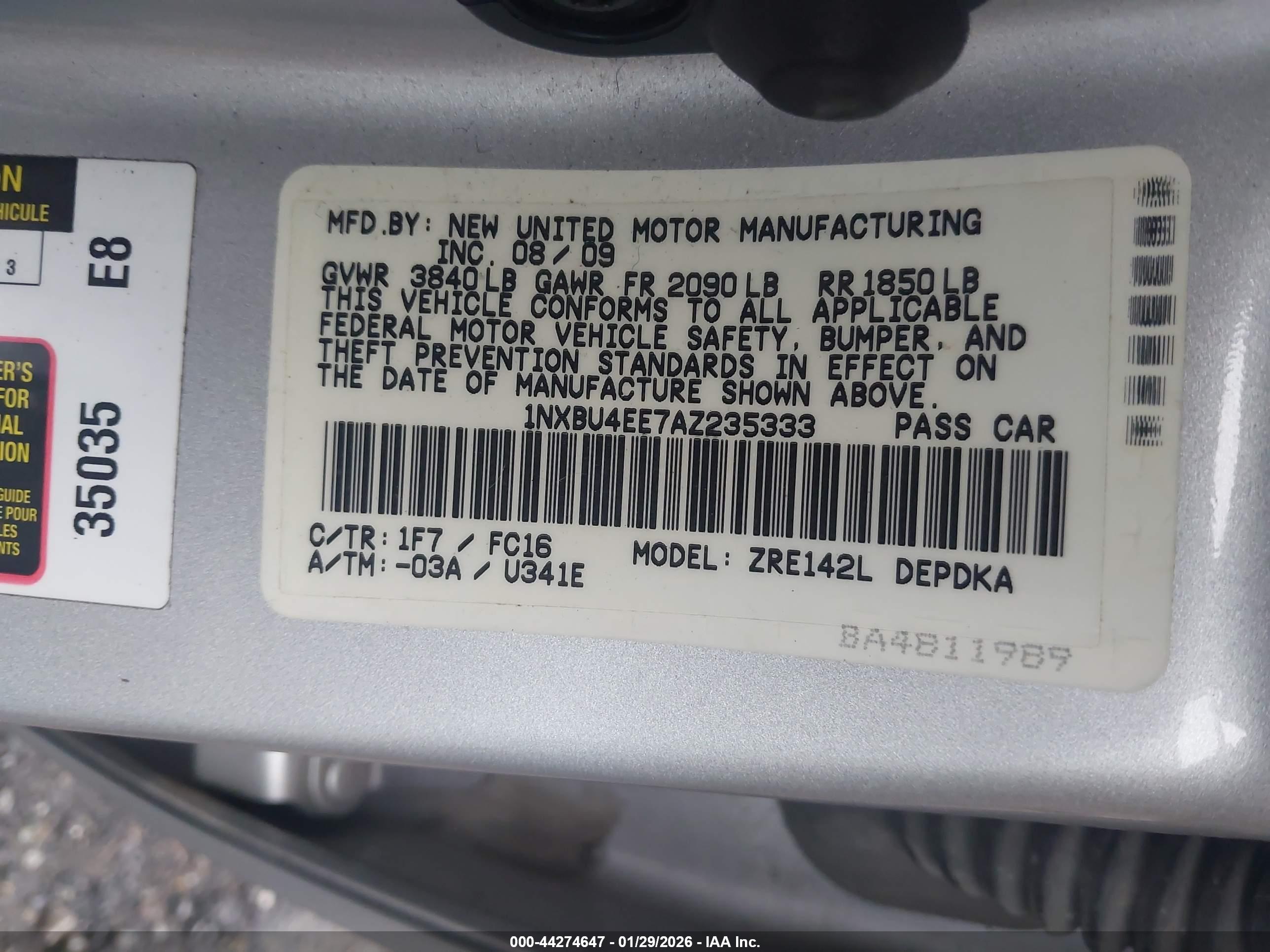 TOYOTA COROLLA image 9