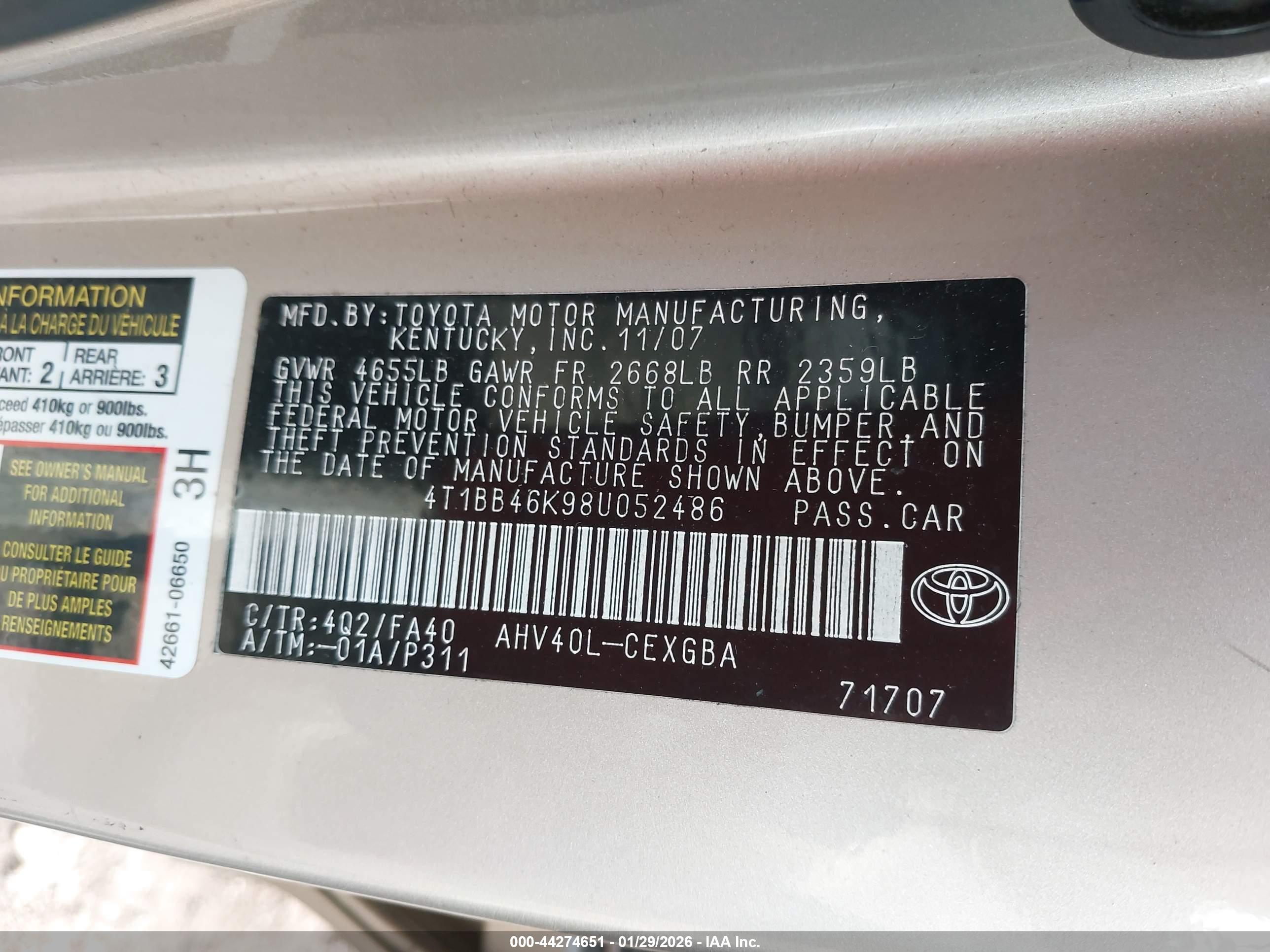 TOYOTA CAMRY image 9