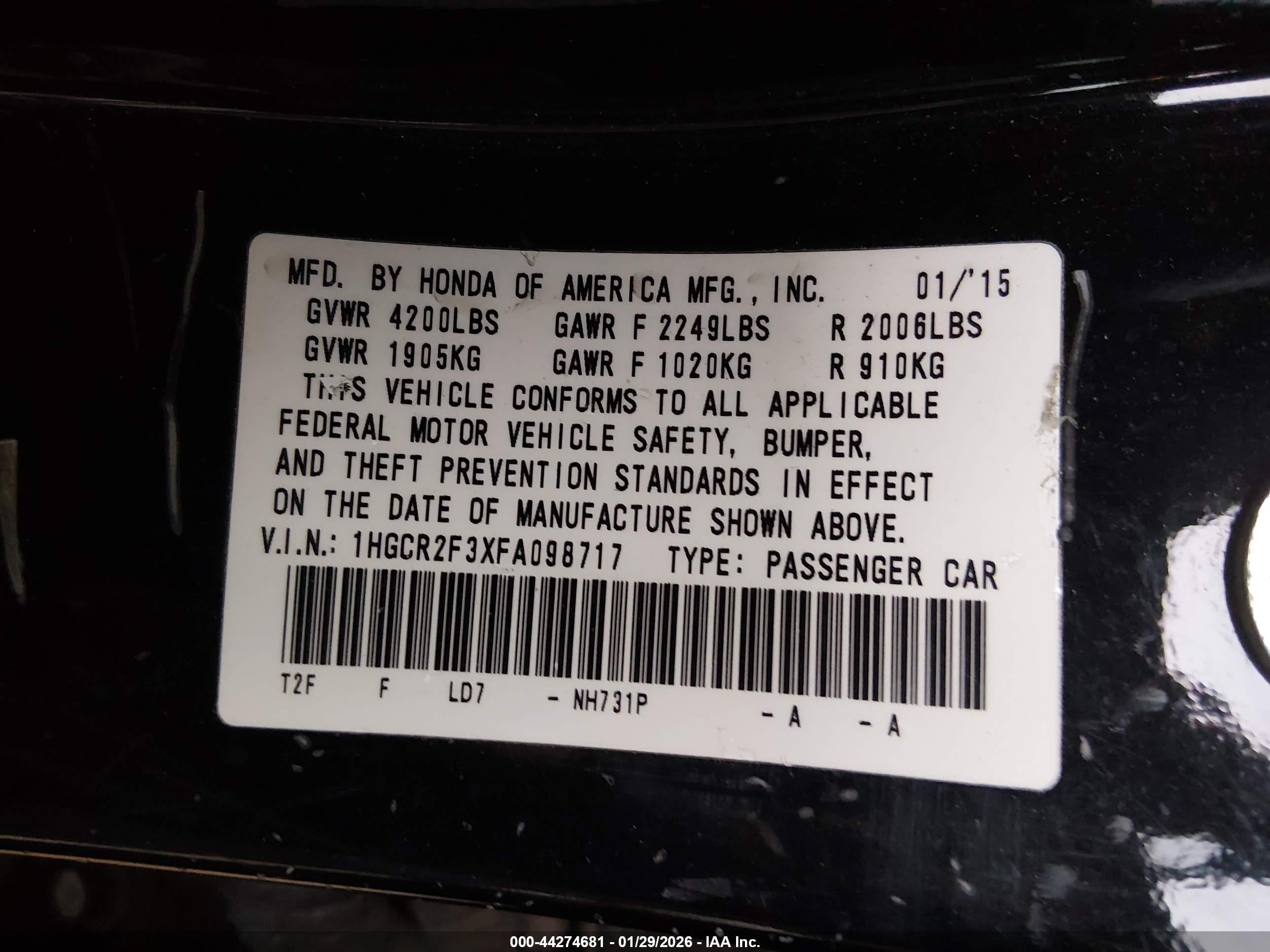 HONDA ACCORD image 9