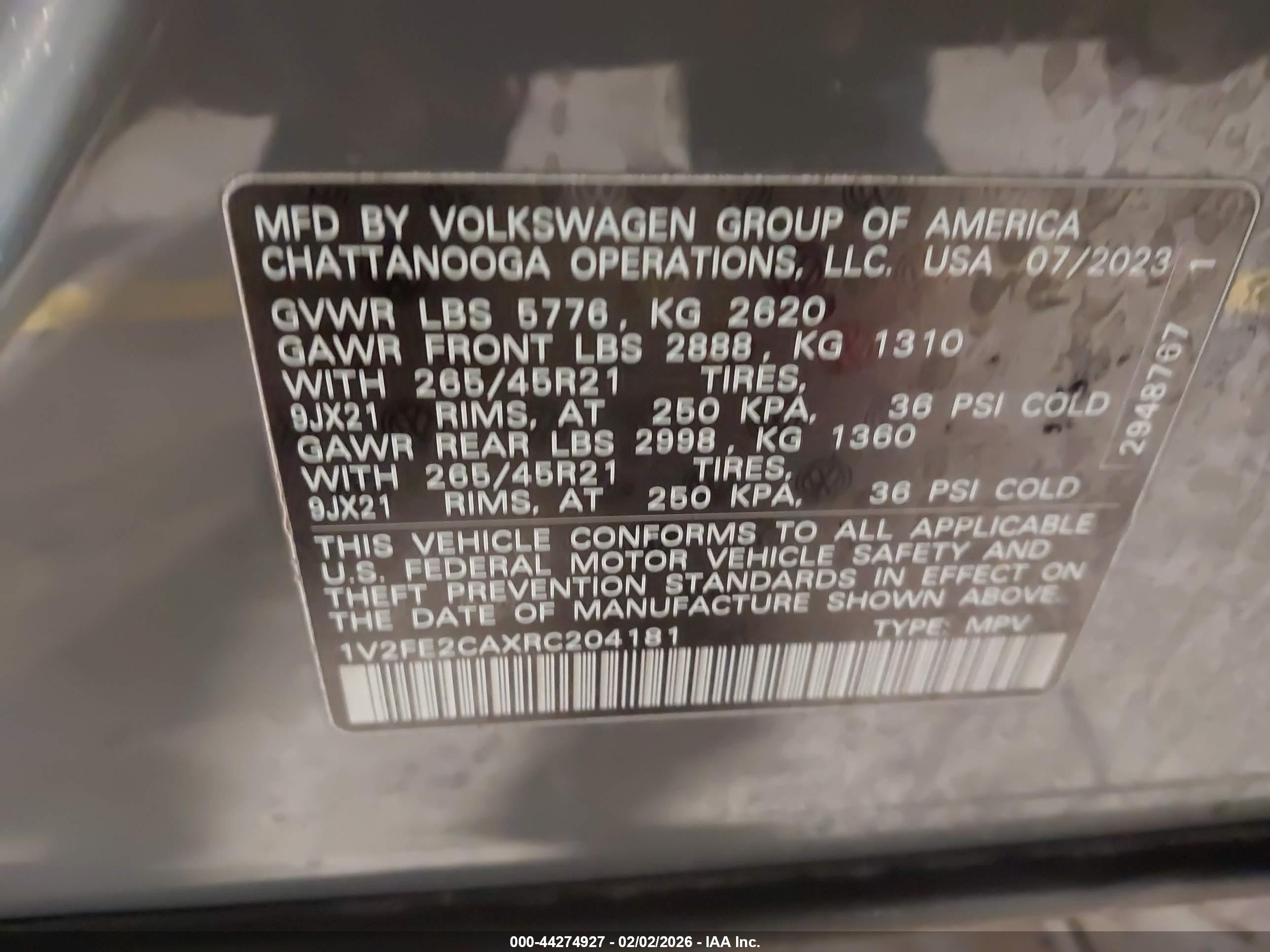 VOLKSWAGEN ATLAS image 9