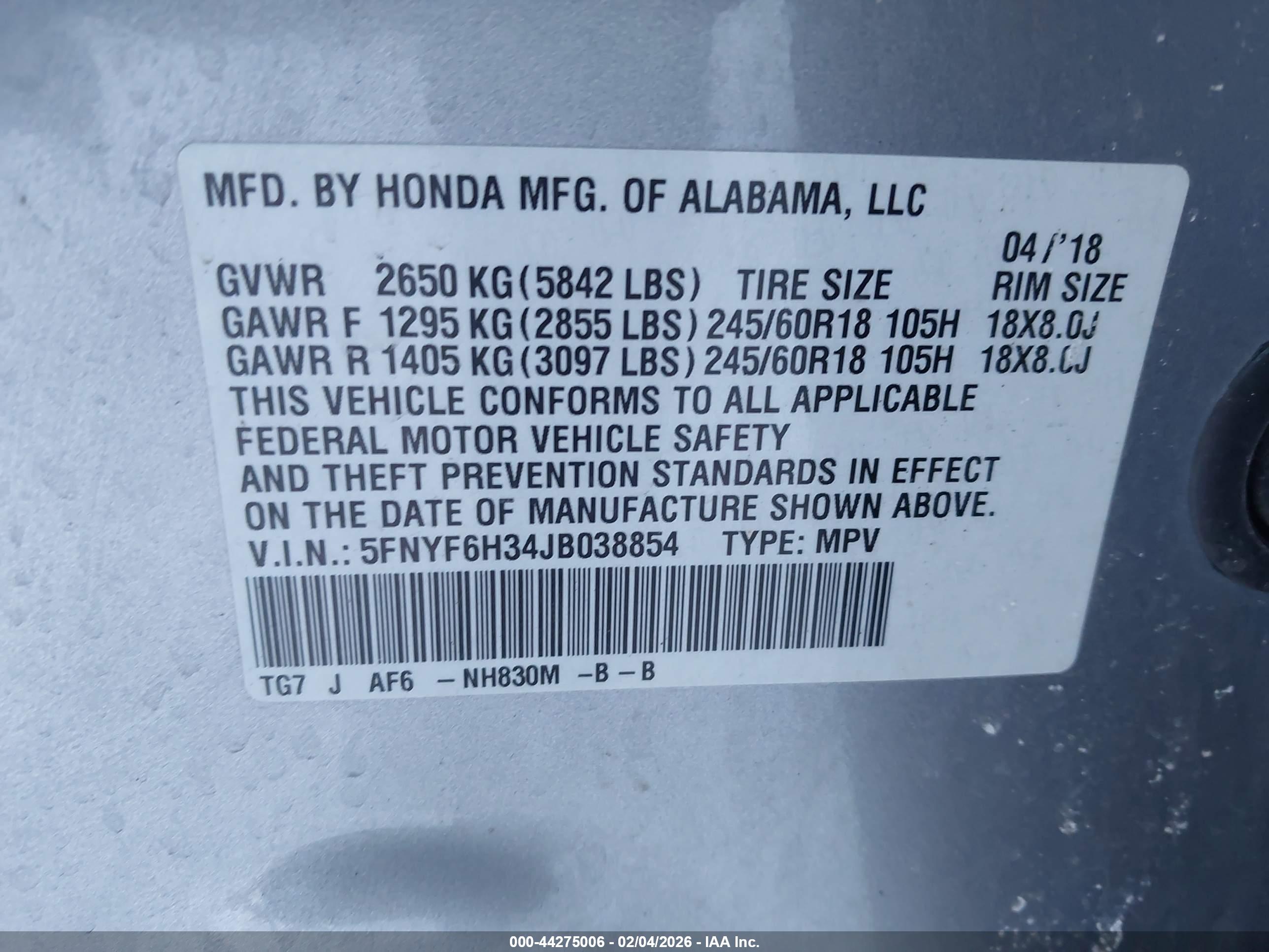 HONDA PILOT image 9