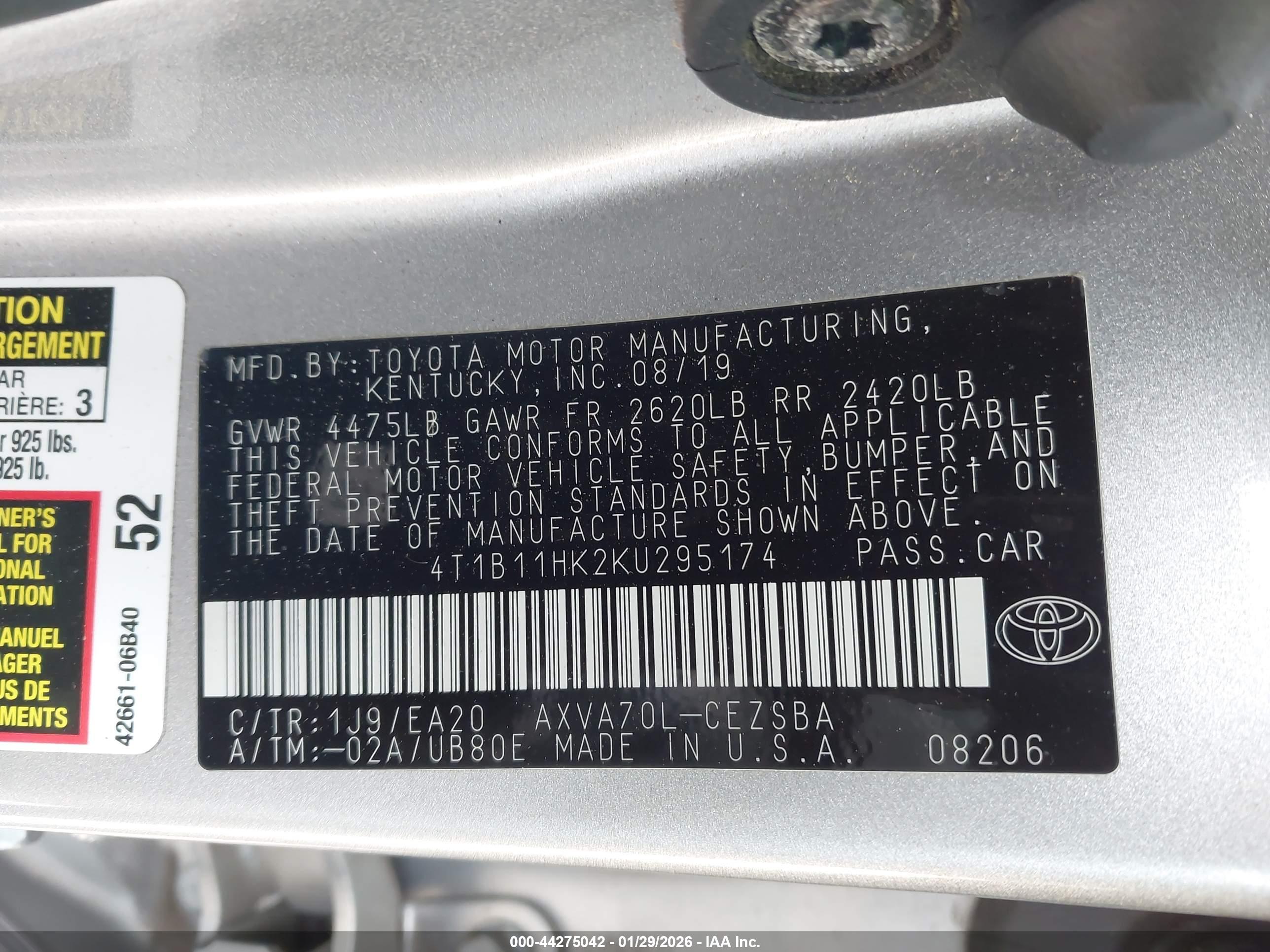 TOYOTA CAMRY image 9