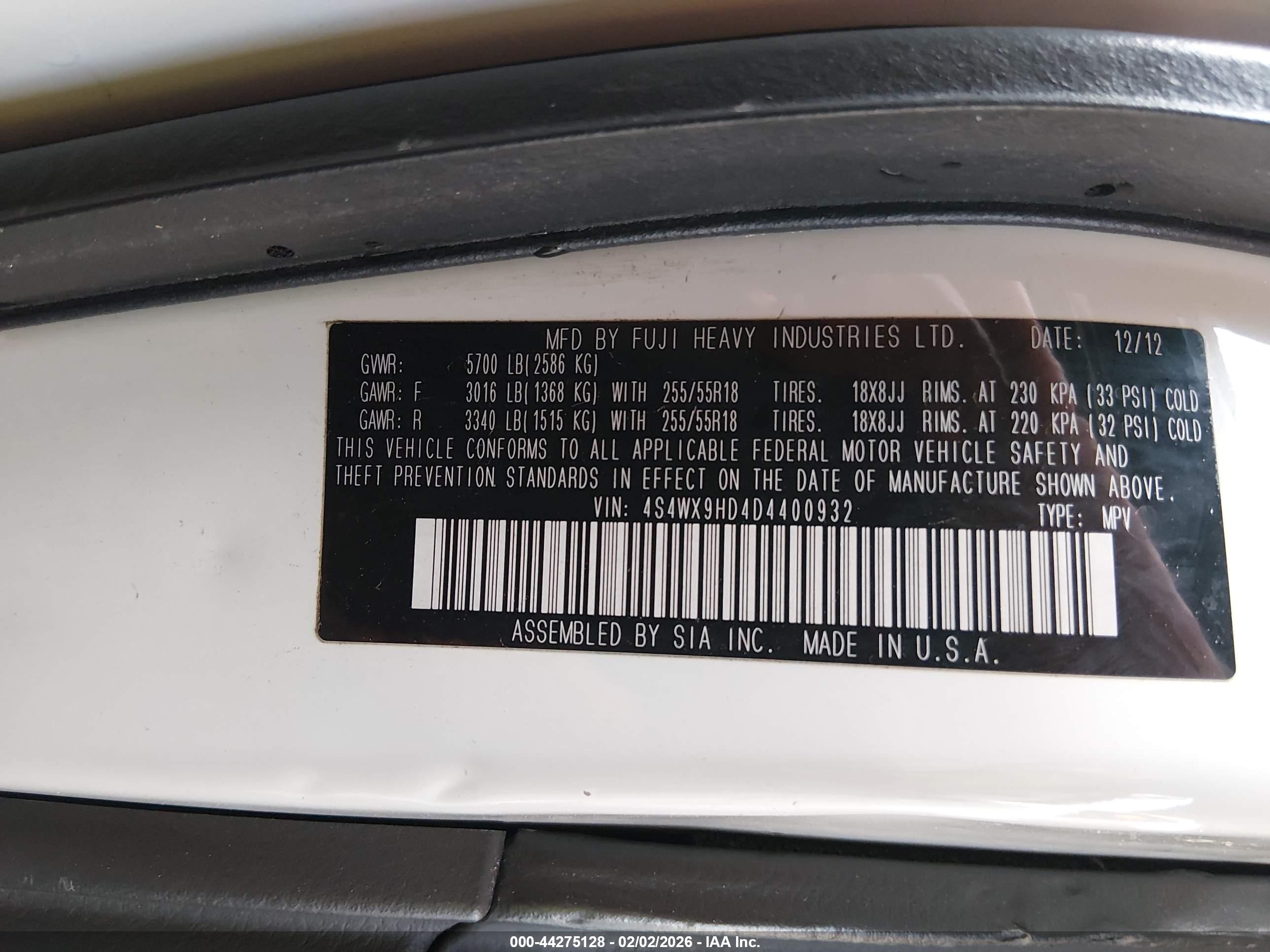 SUBARU TRIBECA image 9