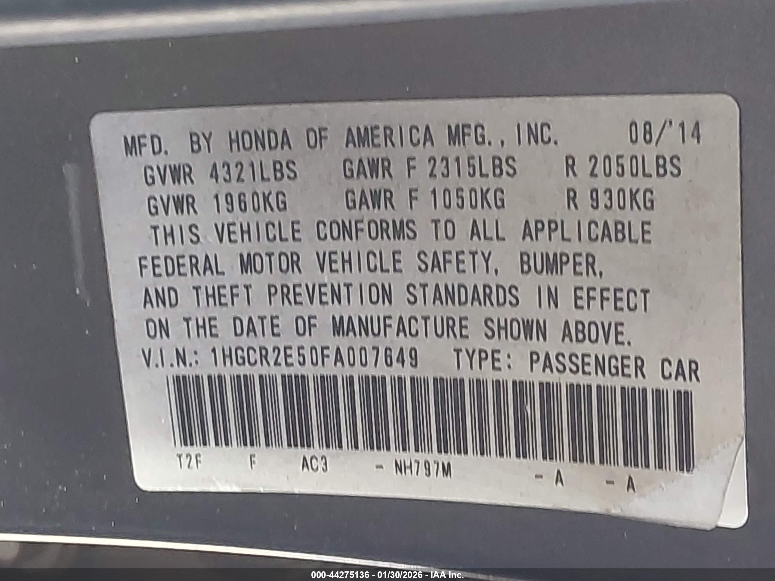 HONDA ACCORD image 9