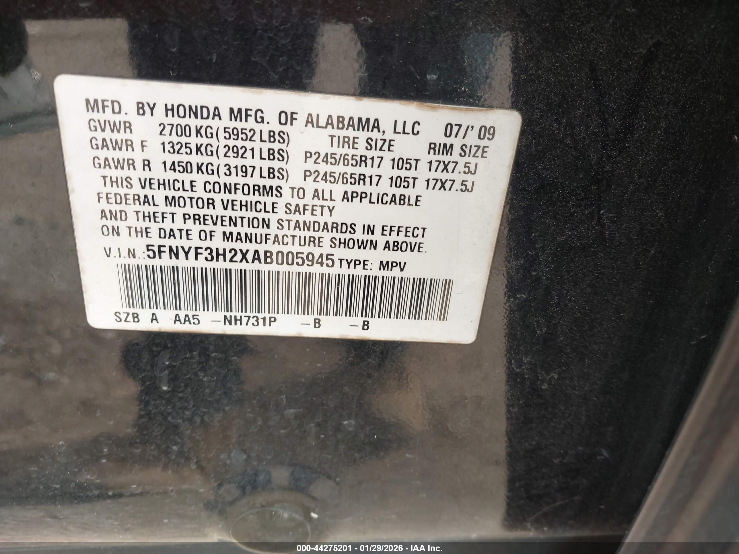 HONDA PILOT image 9
