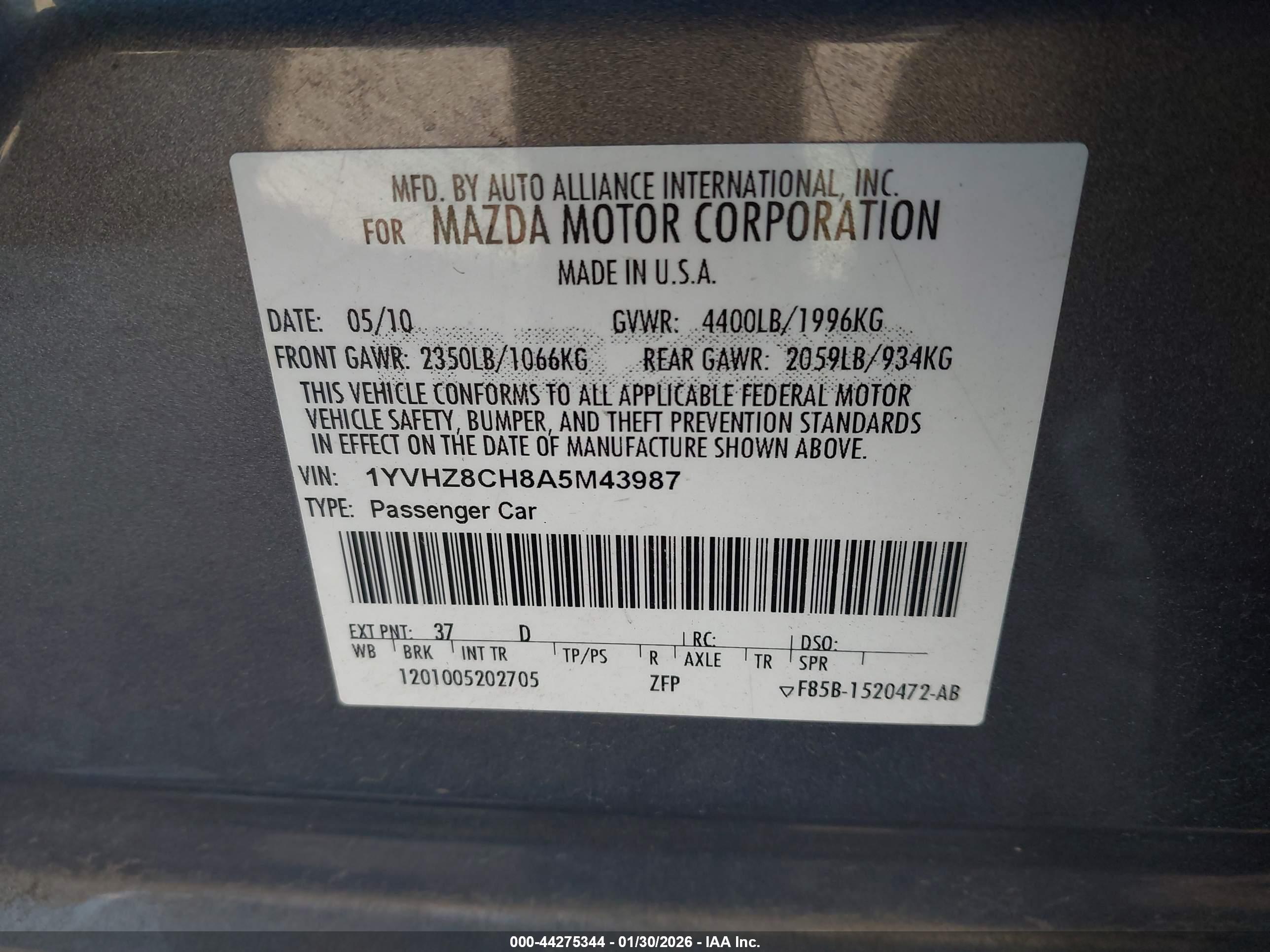 MAZDA MAZDA6 image 9