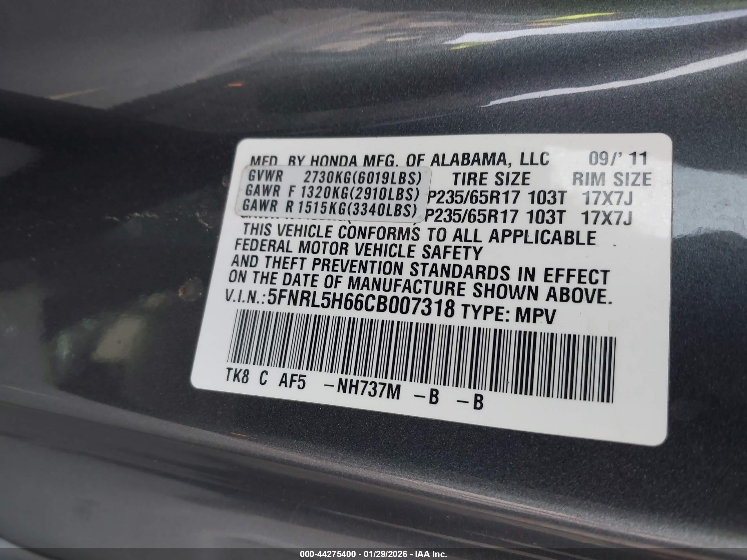 HONDA ODYSSEY image 9